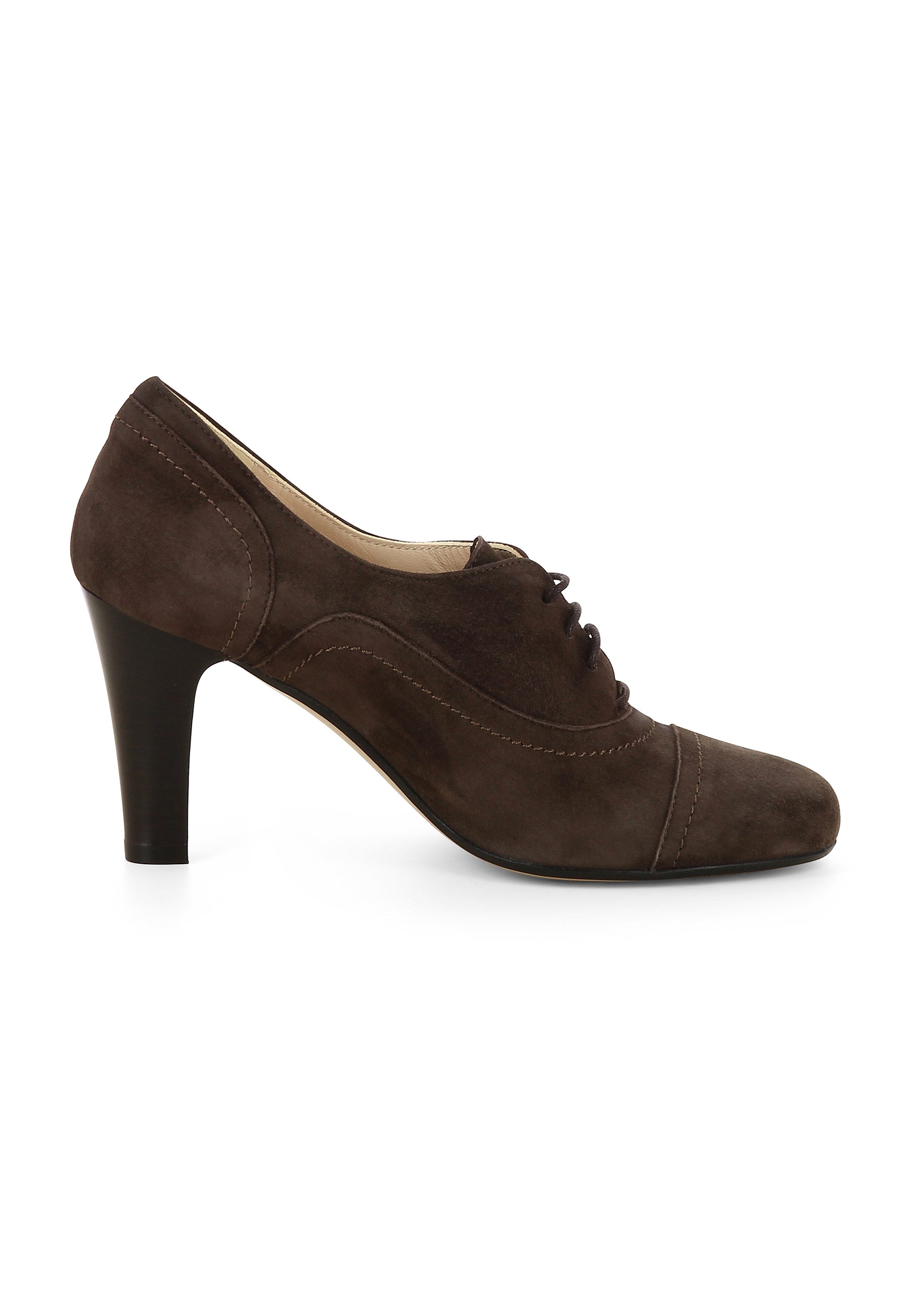 MARIA Damen Schnürpumps - Rauleder Dunkelbraun