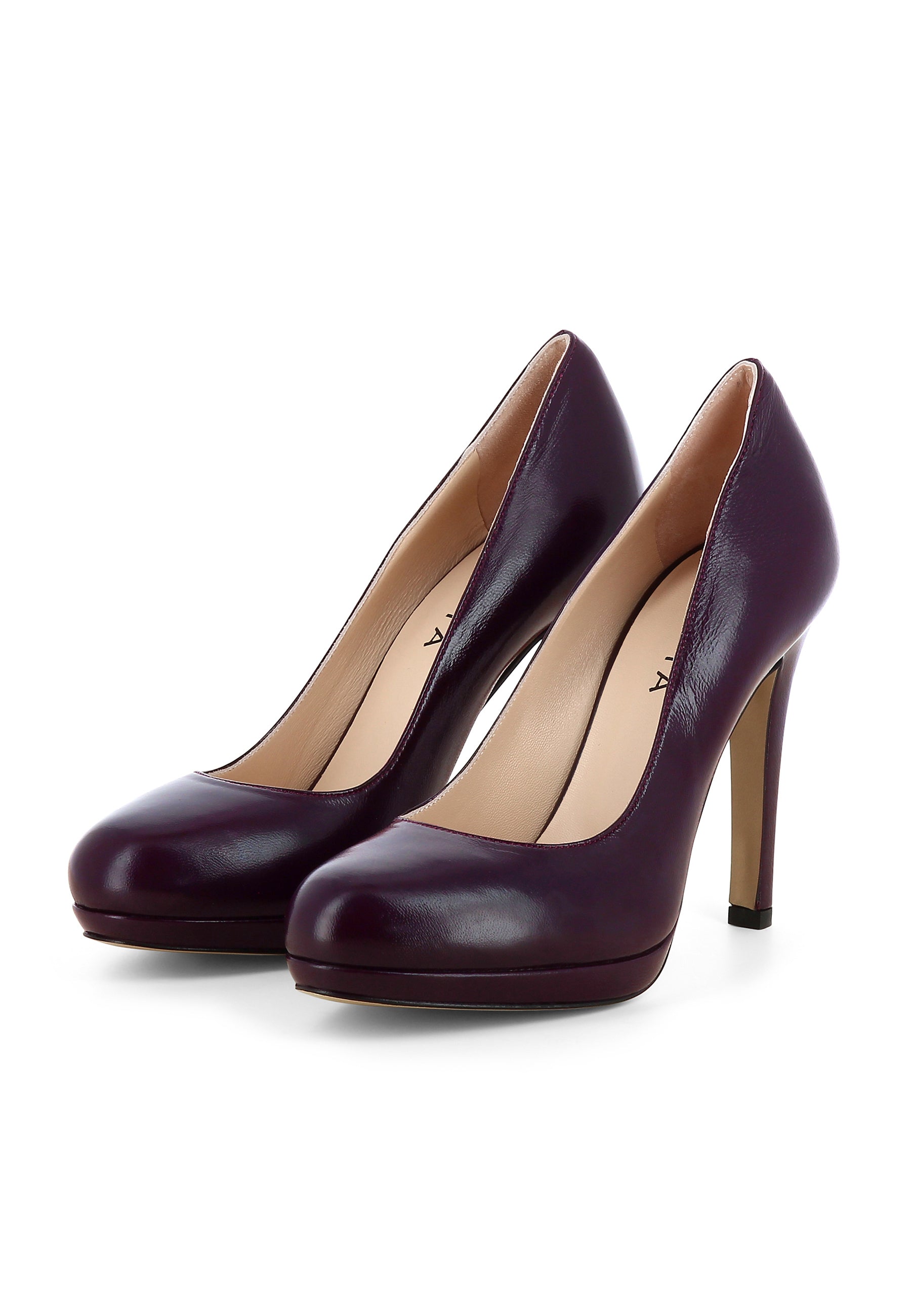 CRISTINA Damen Pumps - Knautschlackleder bordeaux