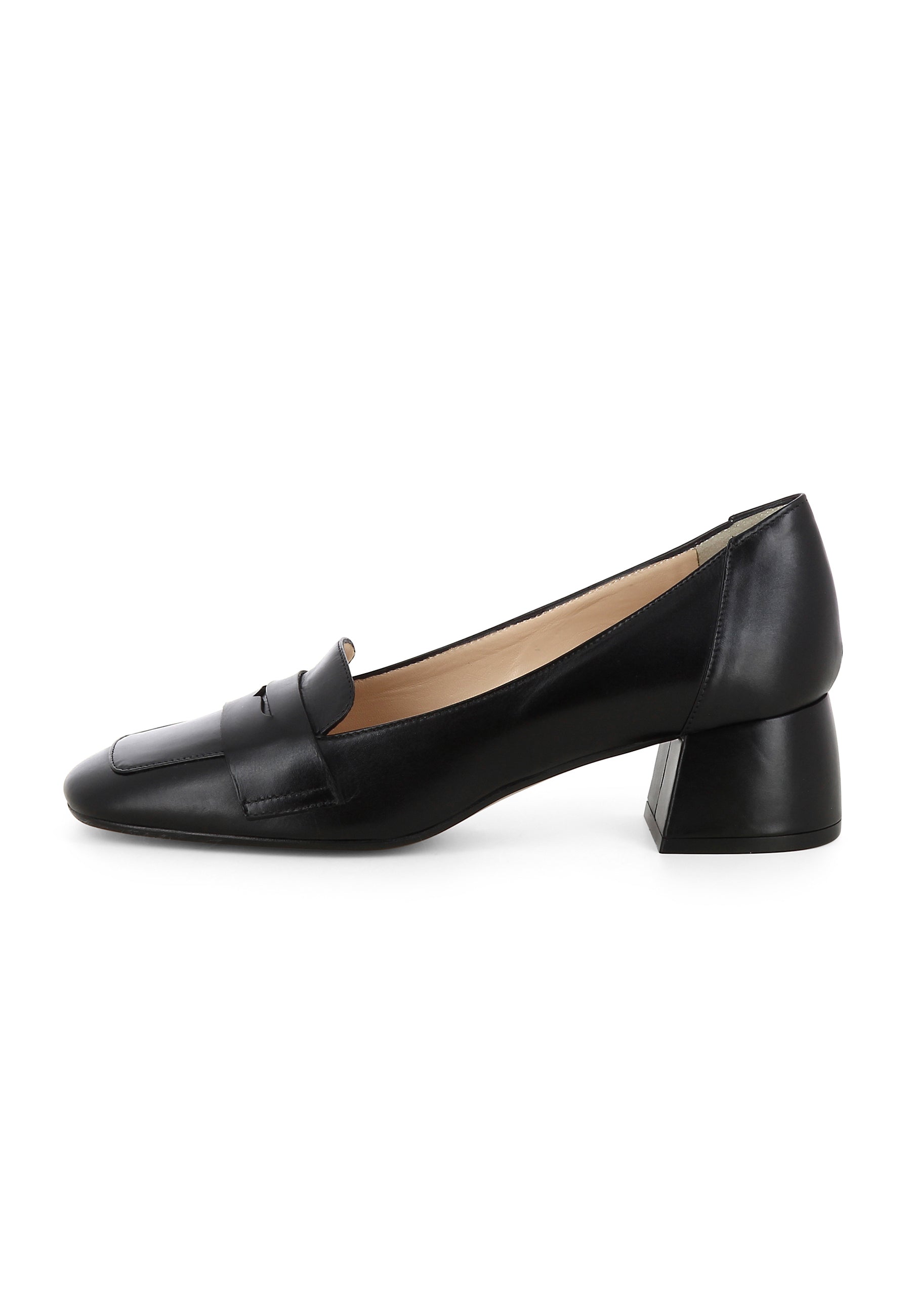 MINA women's slippers - smooth leather black