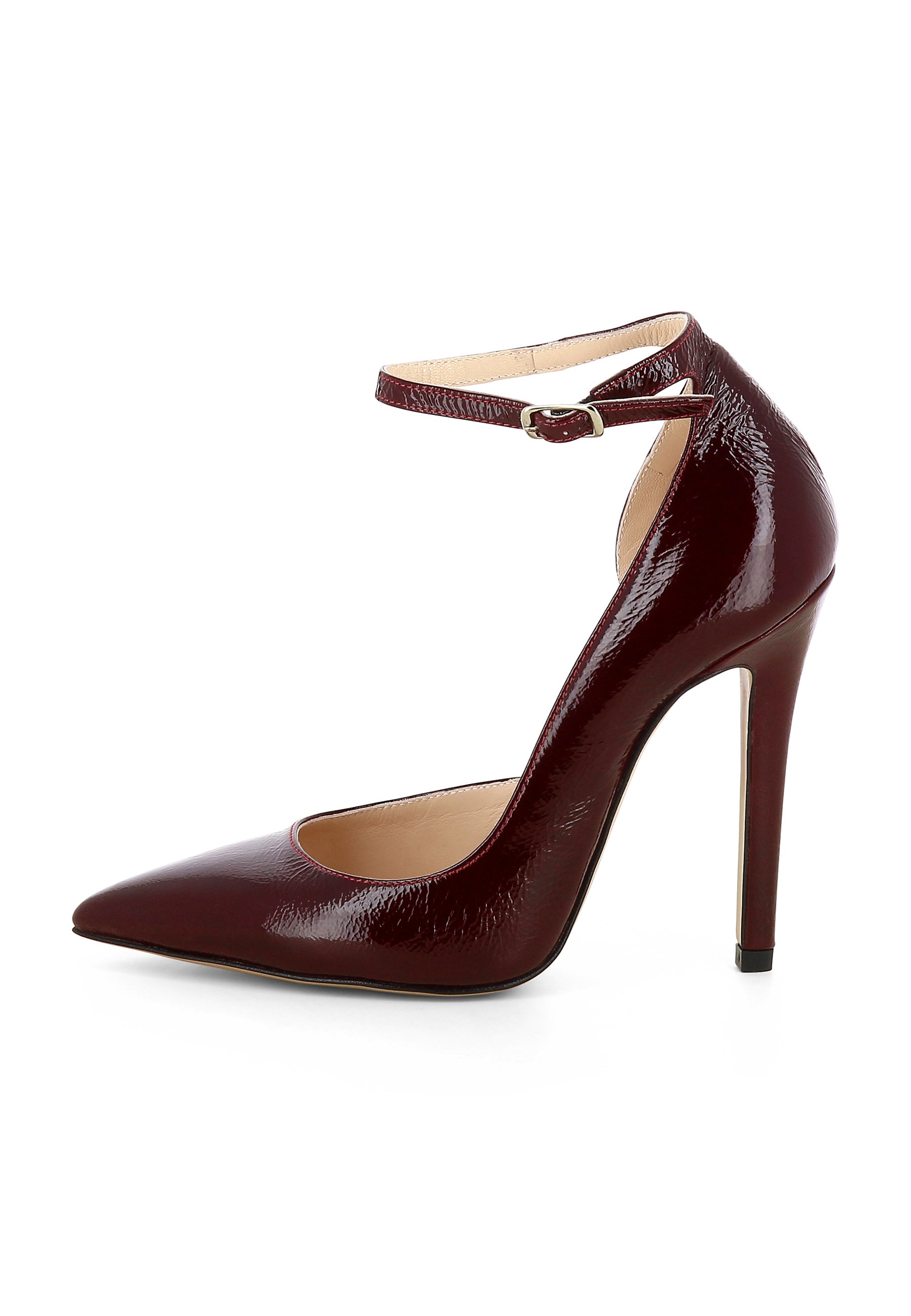 LISA Damen Pumps Halboffen  -  Lackleder Mit Prägung bordeaux