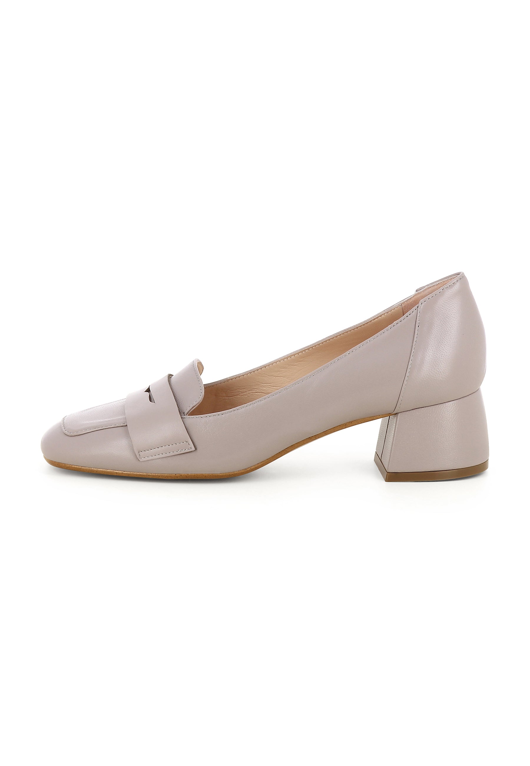 MINA Damen Slipper - Glattleder taupe