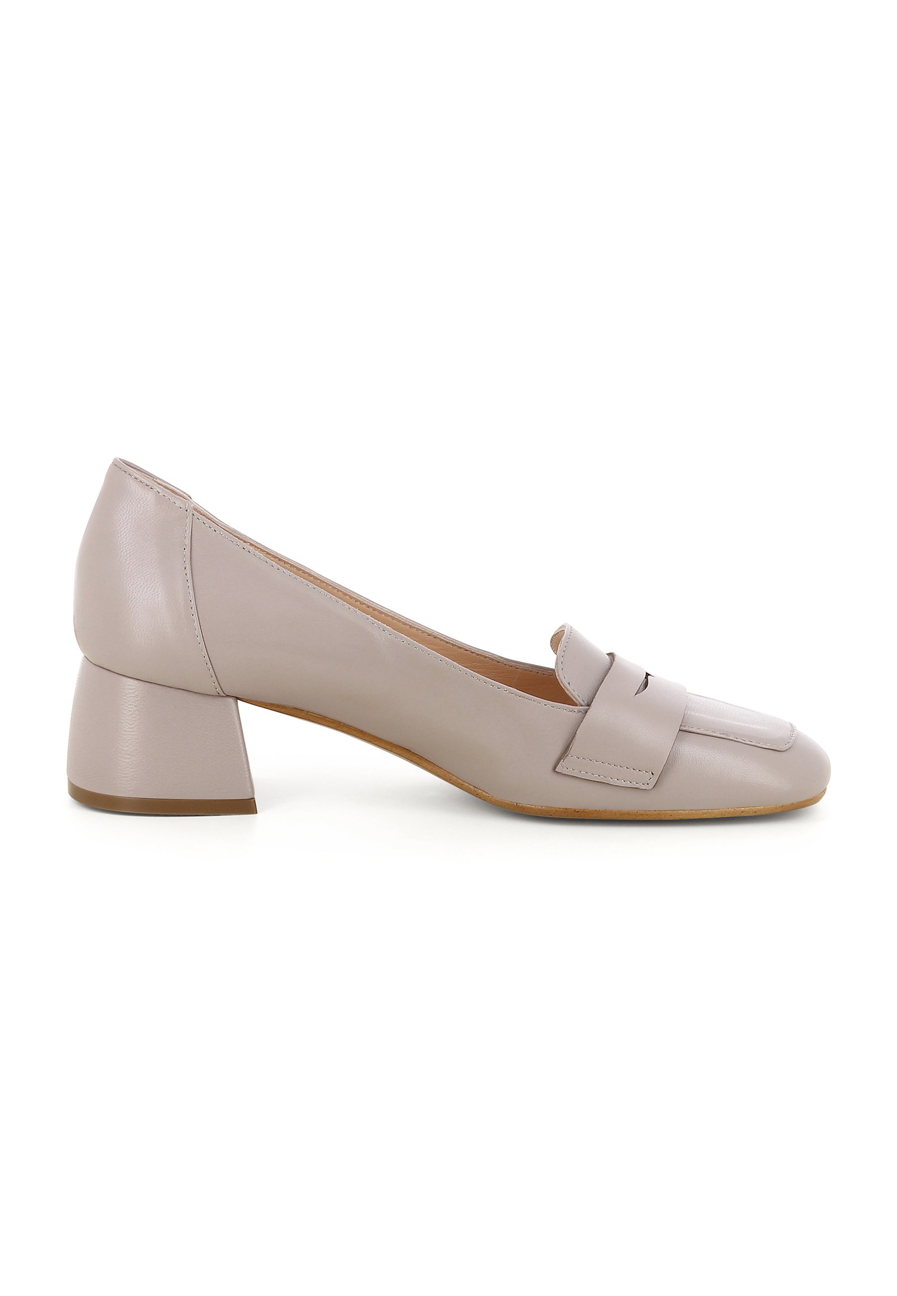 MINA Damen Slipper - Glattleder taupe