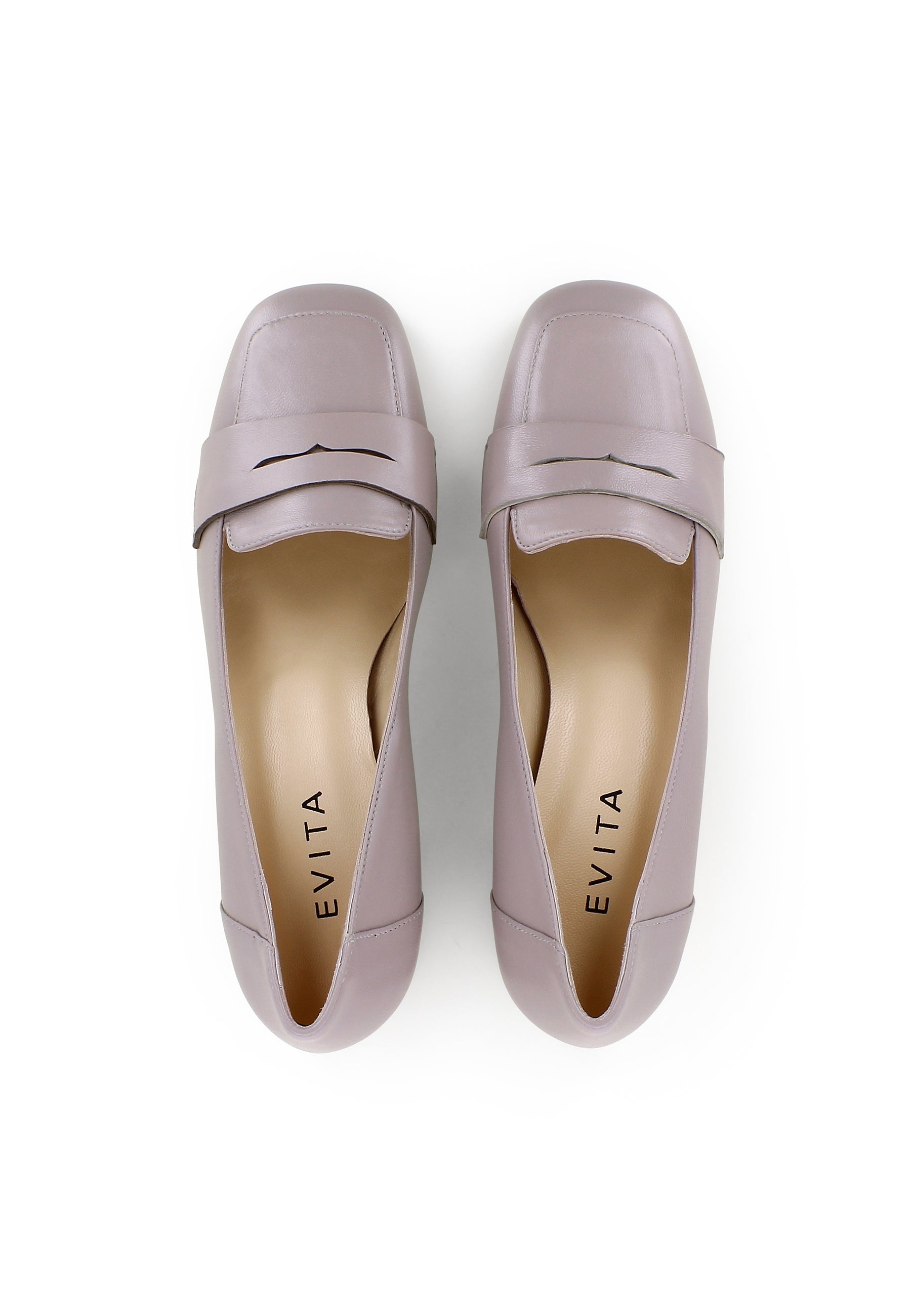 MINA Damen Slipper - Glattleder taupe