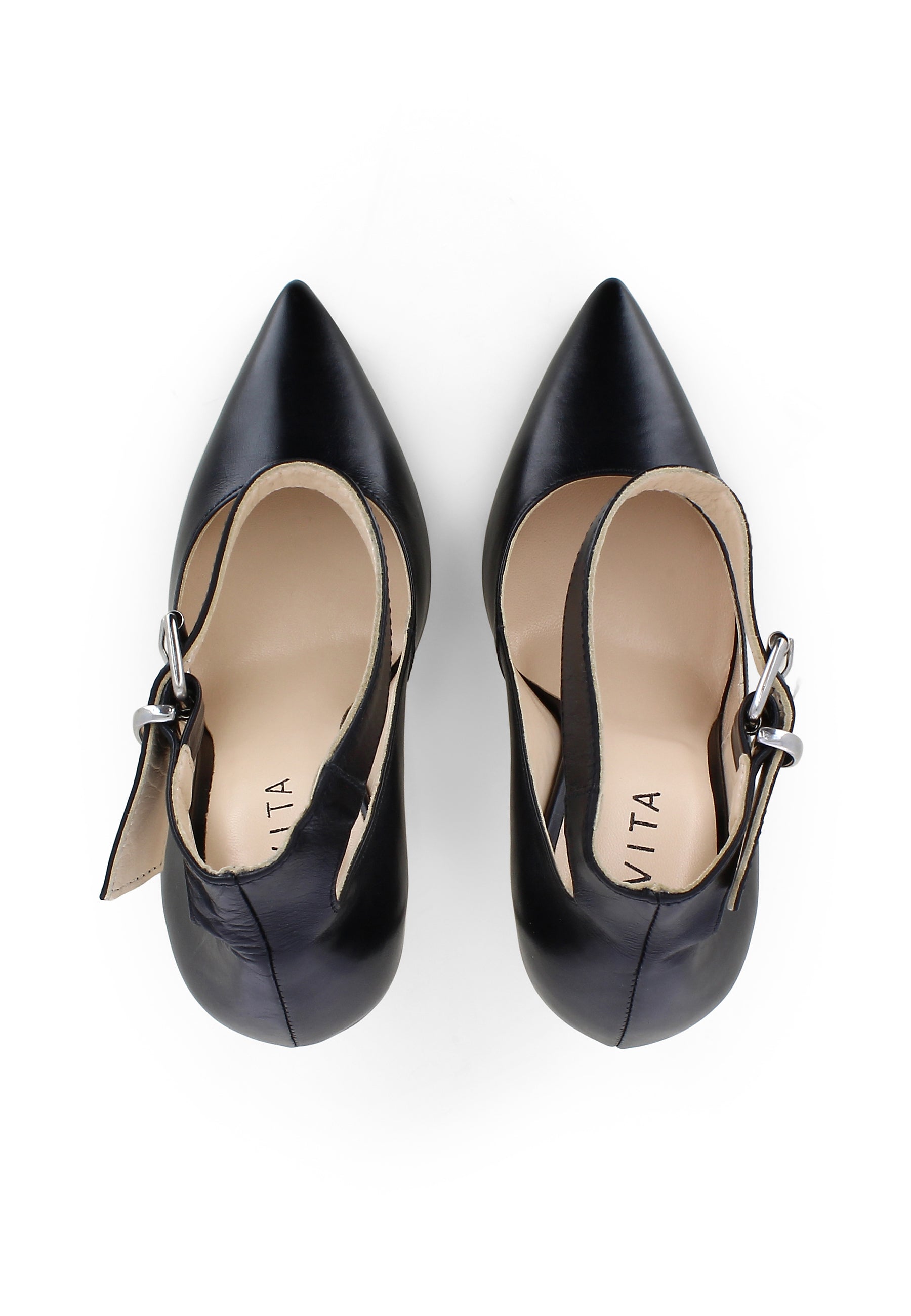 LISA Damen Pumps - Glattleder Schwarz