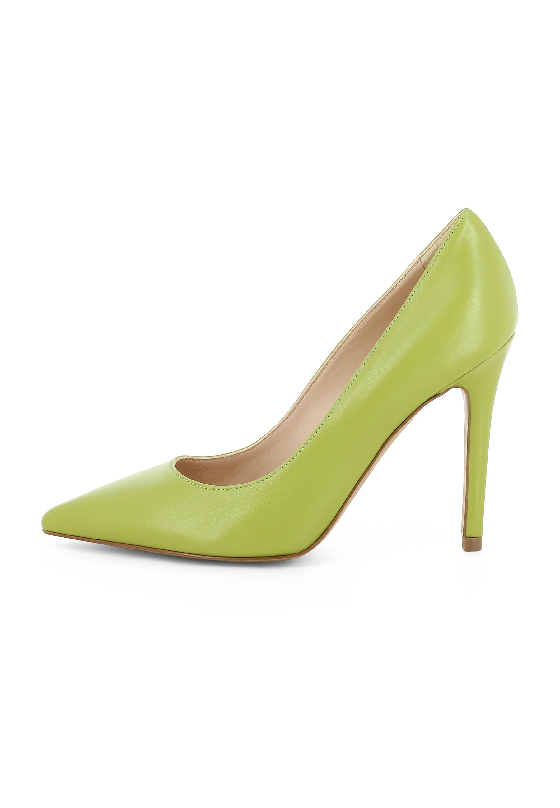 ALINA women's pumps - smooth leather light green