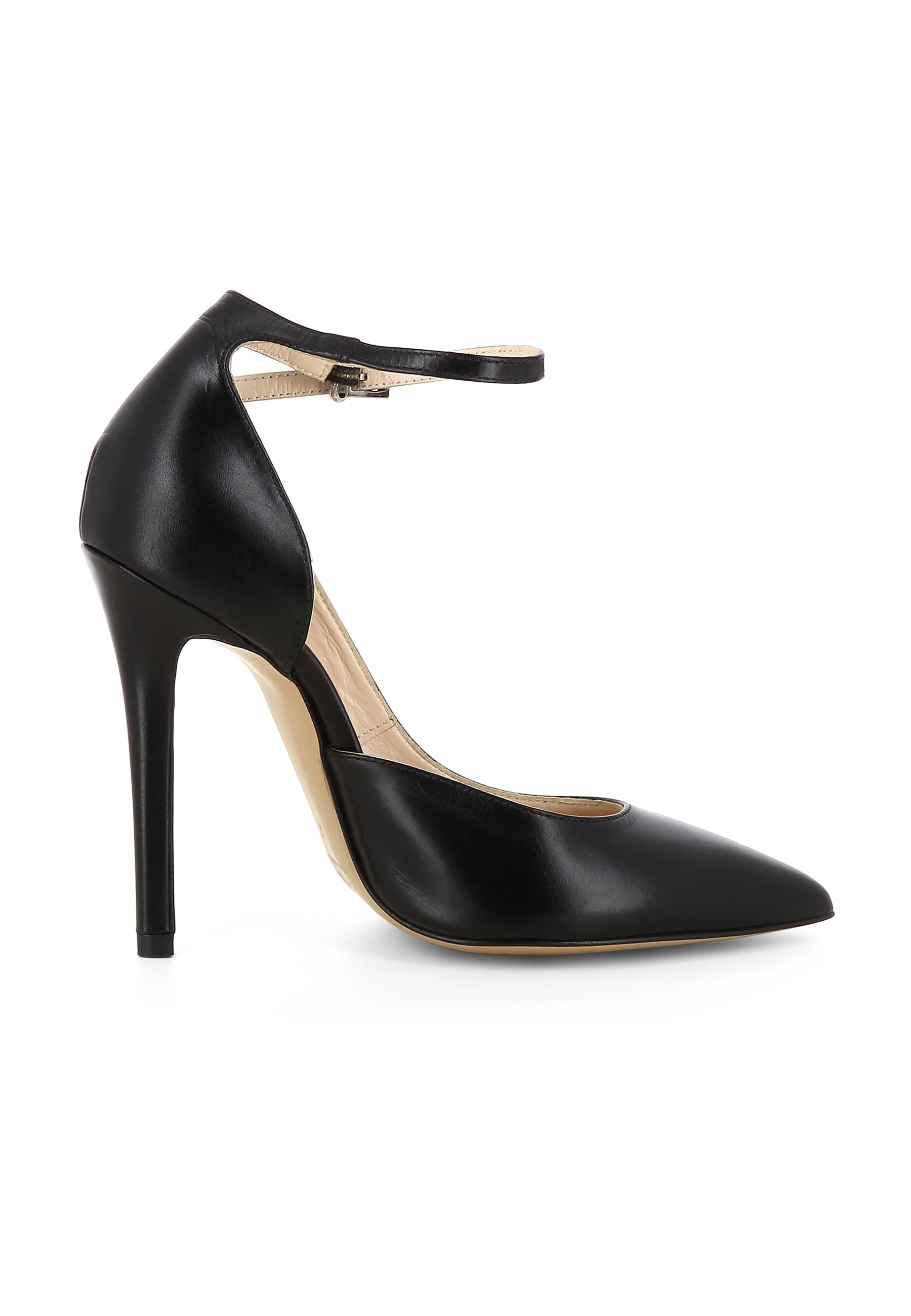 LISA Damen Pumps Halboffen - Glattleder Schwarz