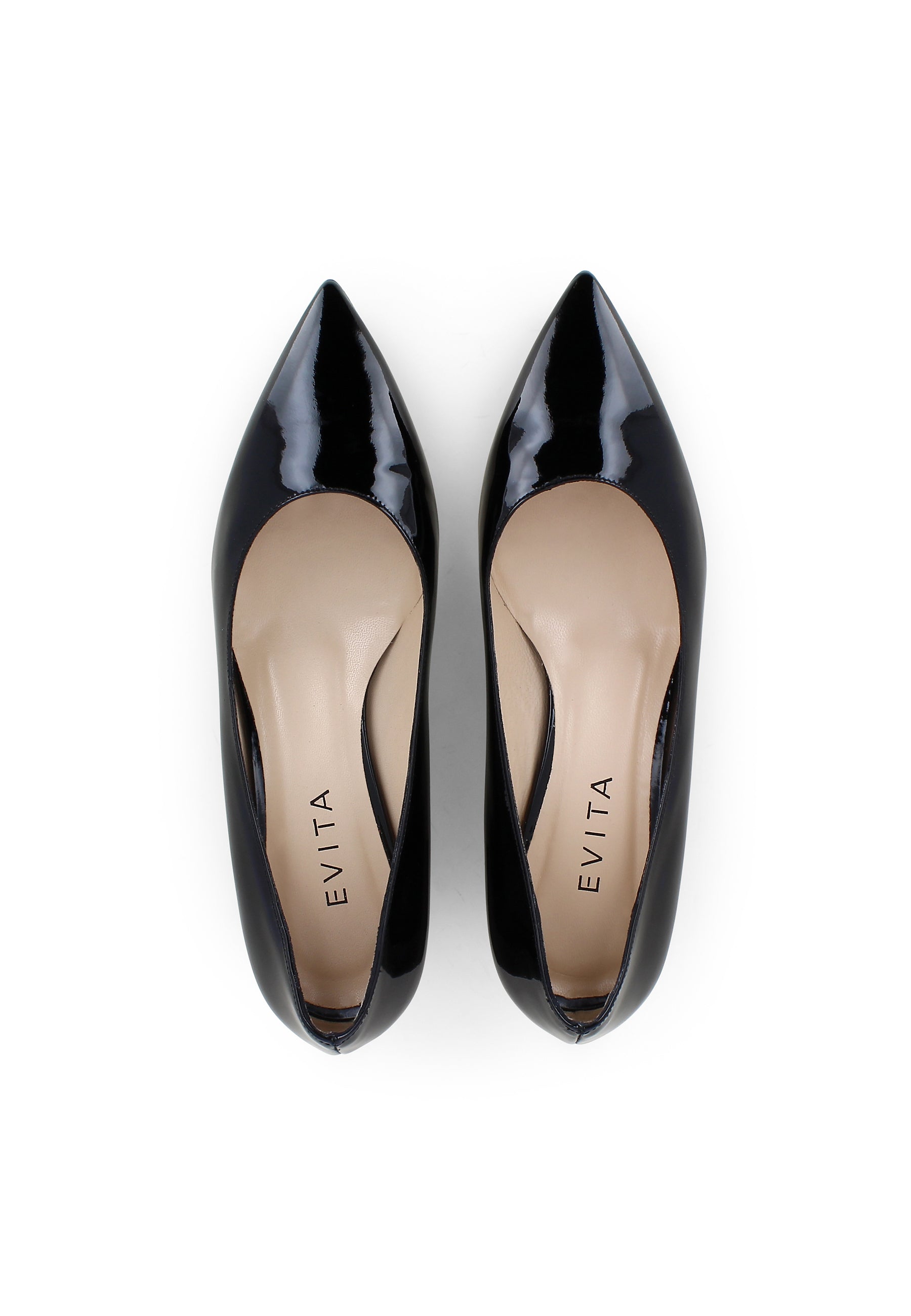 FRANCA Damen Flats - Lackleder Schwarz