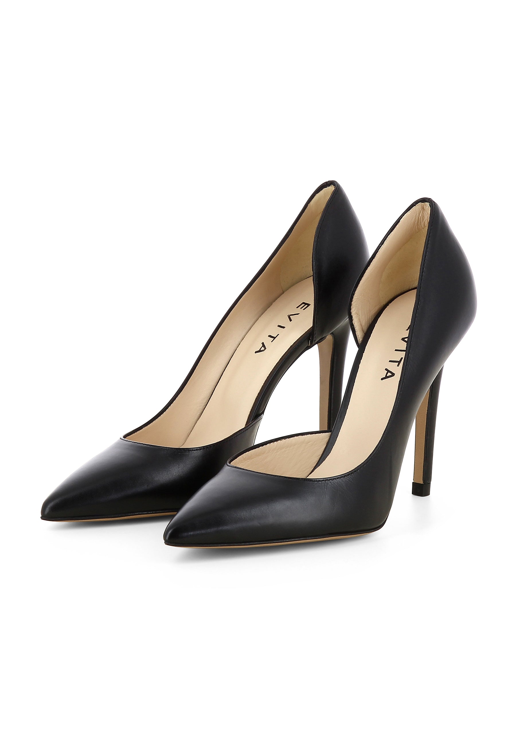 ALINA Damen Pumps Halboffen - Glattleder schwarz