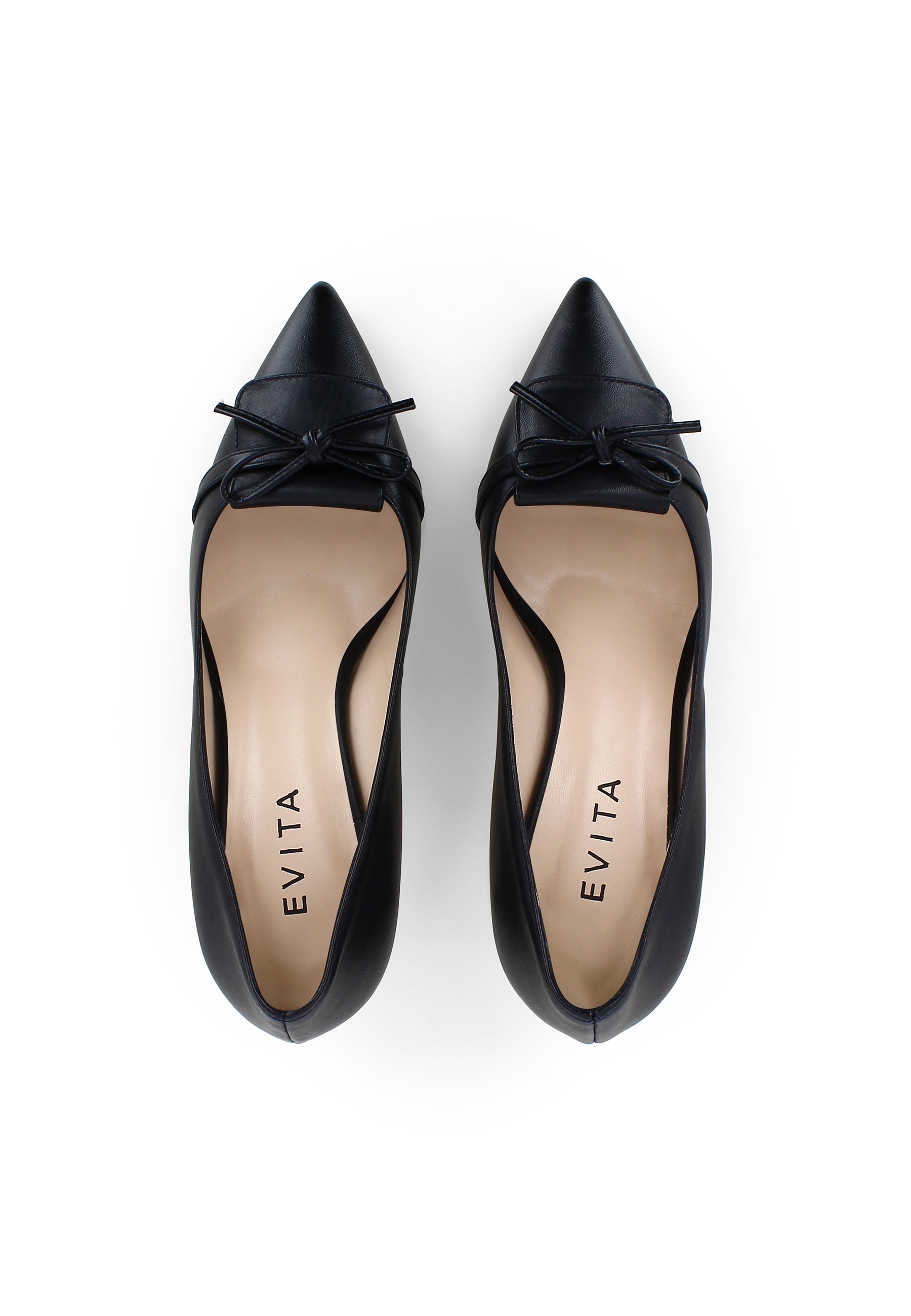 GIULIA Damen Pumps - Glattleder Schwarz