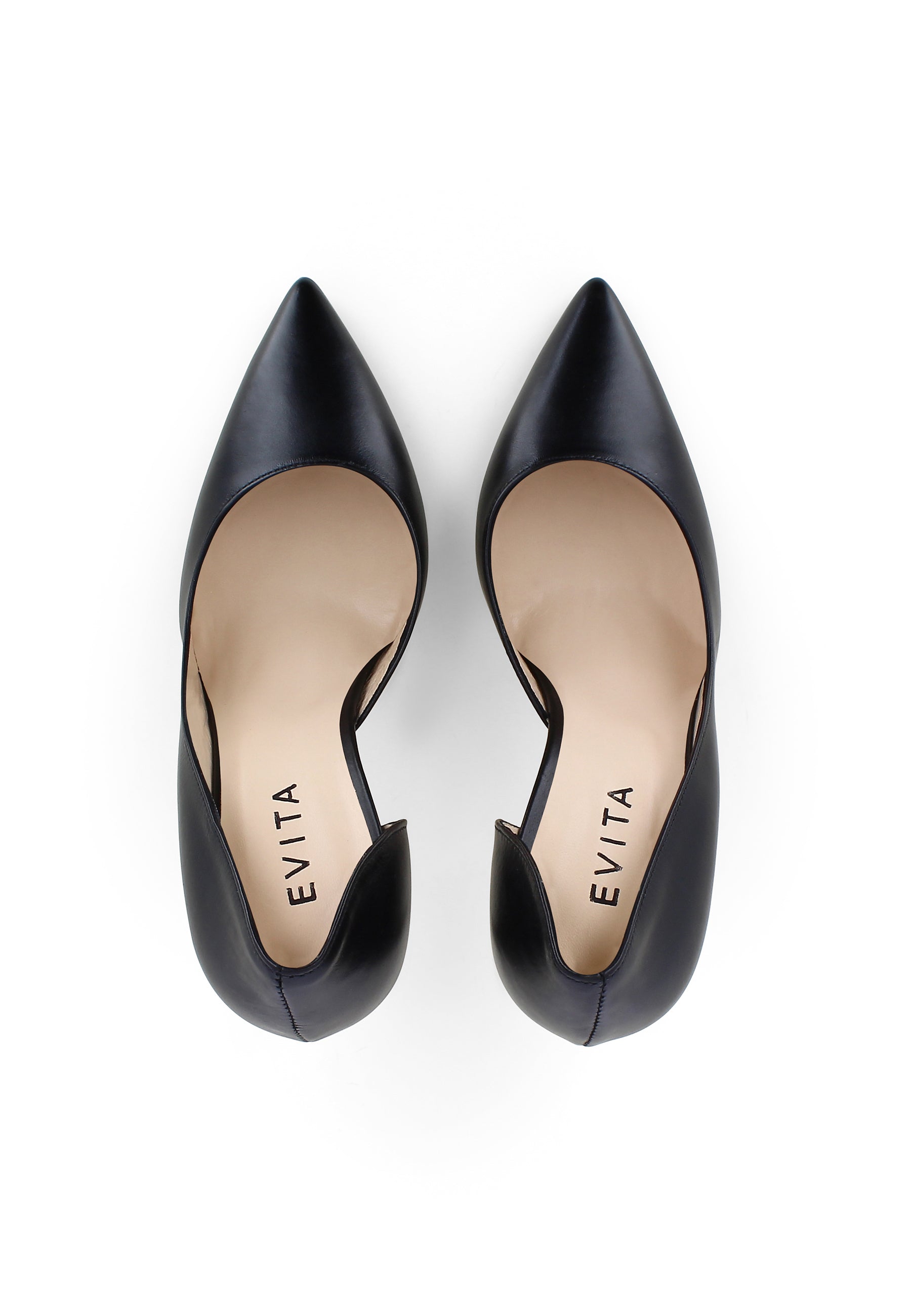 ALINA Damen Pumps Halboffen - Glattleder schwarz