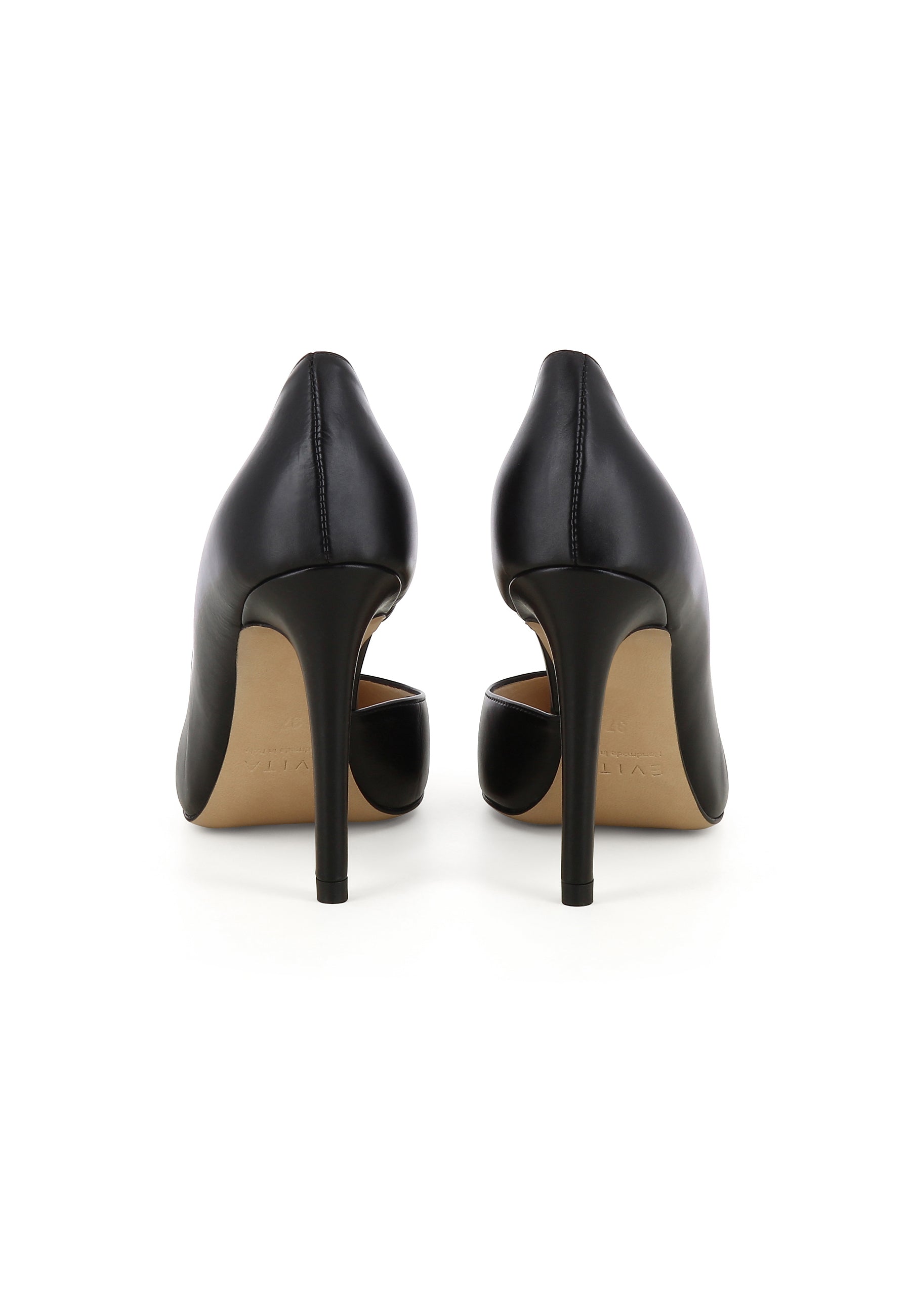 ALINA Damen Pumps Halboffen - Glattleder schwarz