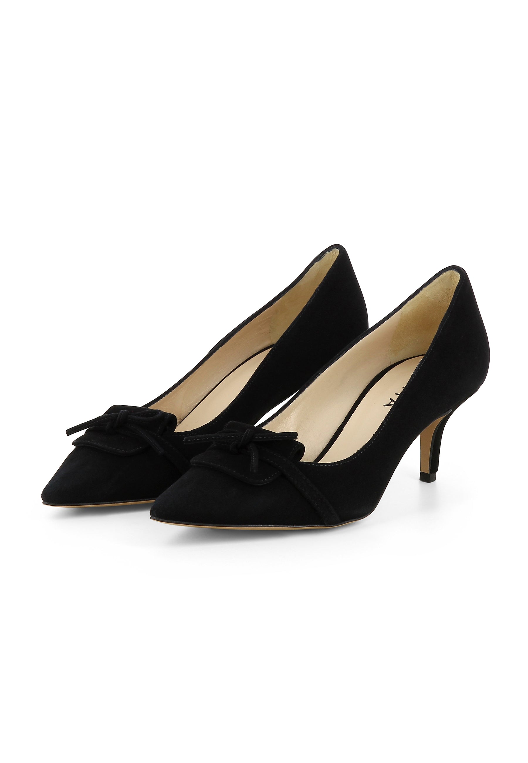 GIULIA Damen Pumps - Rauleder schwarz