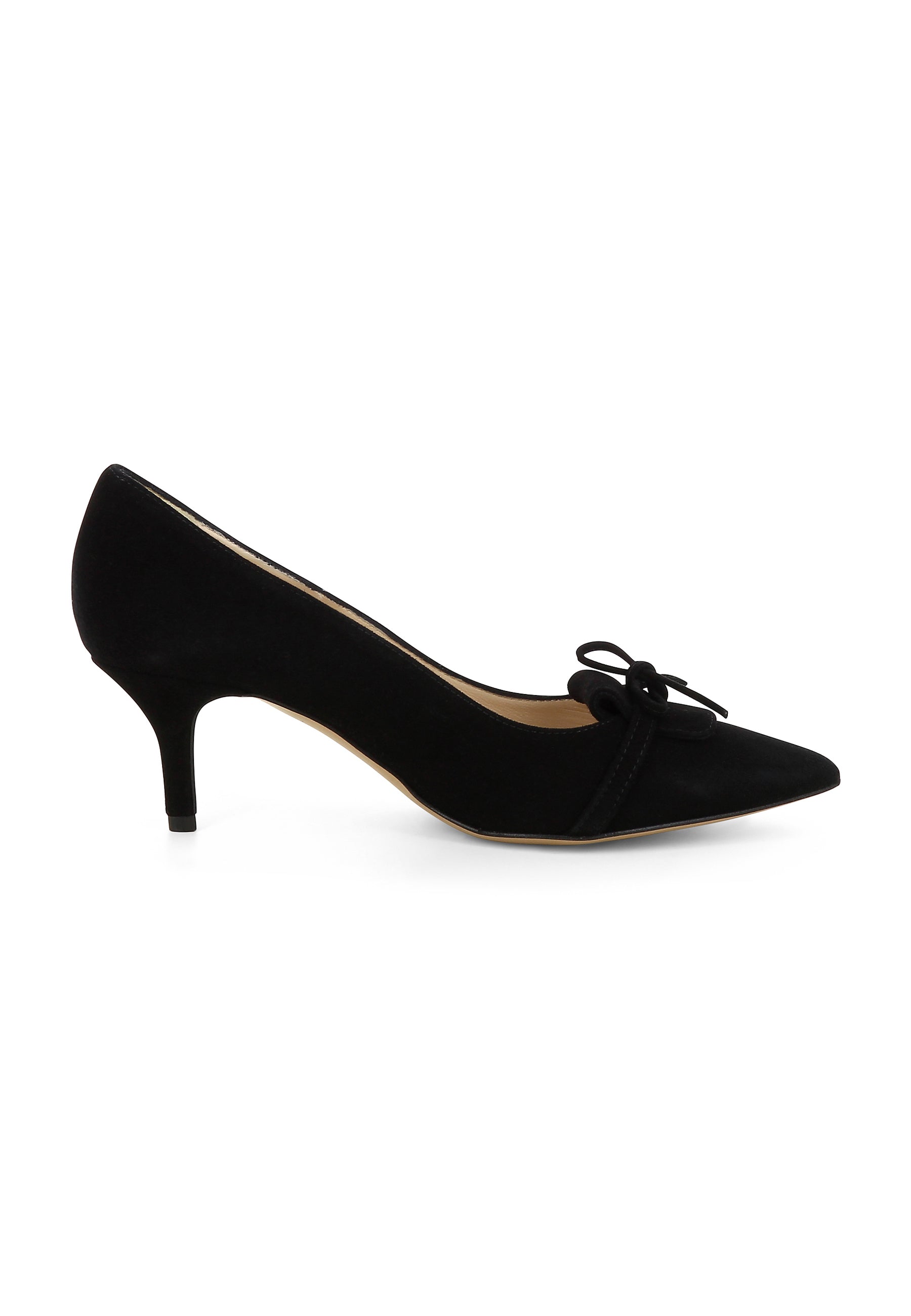 GIULIA Damen Pumps - Rauleder Schwarz