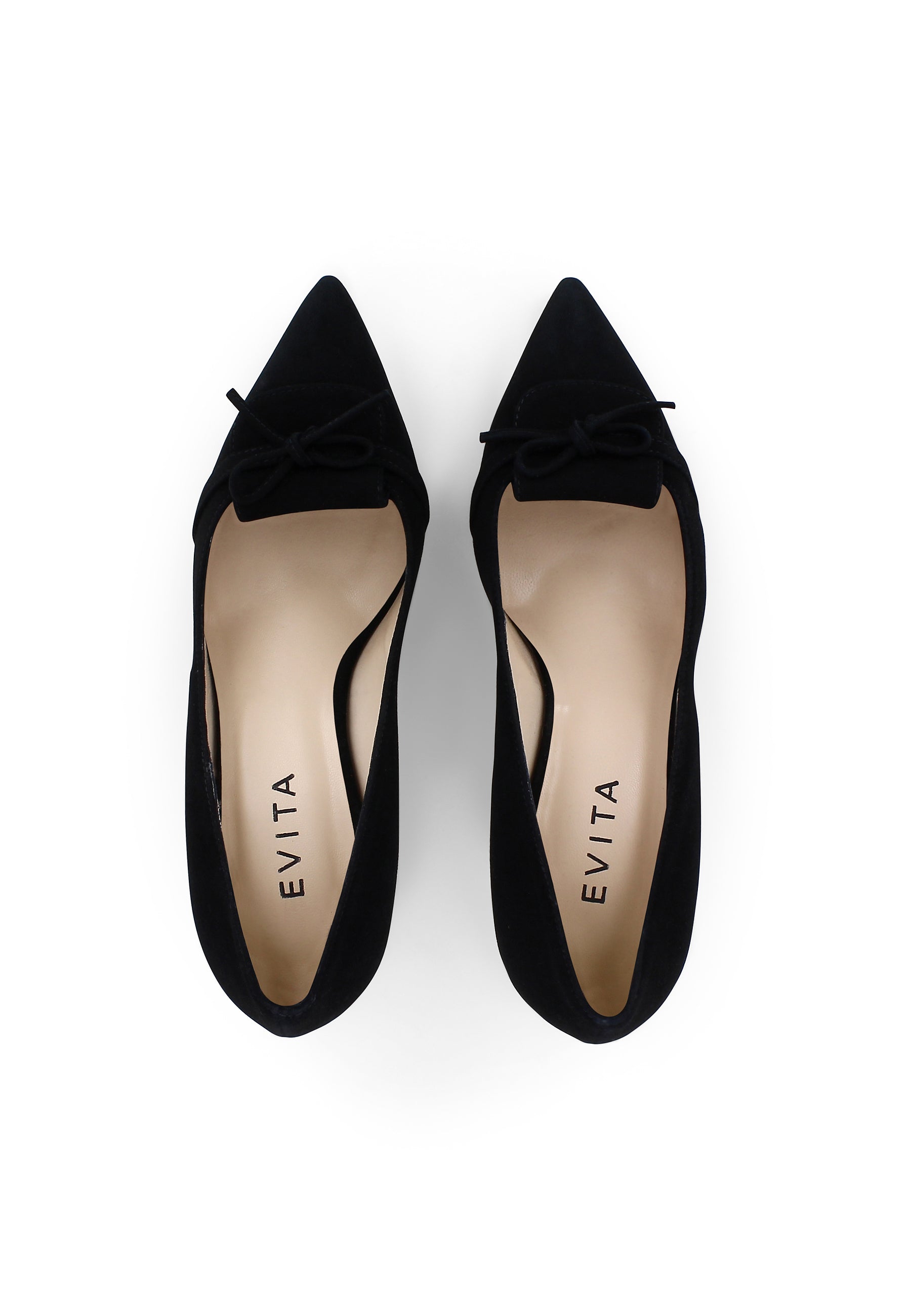 GIULIA Damen Pumps - Rauleder schwarz