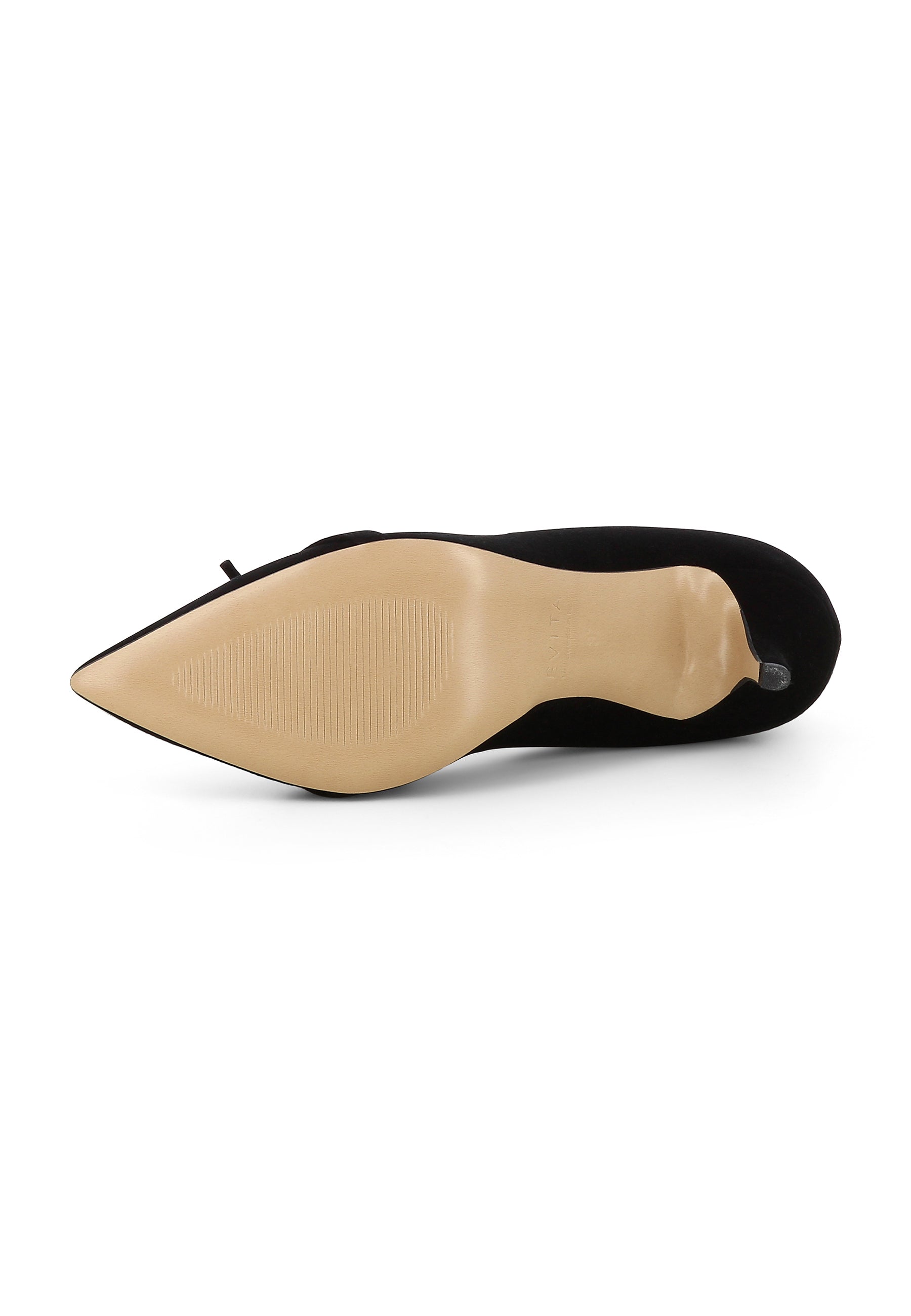 GIULIA Damen Pumps - Rauleder schwarz