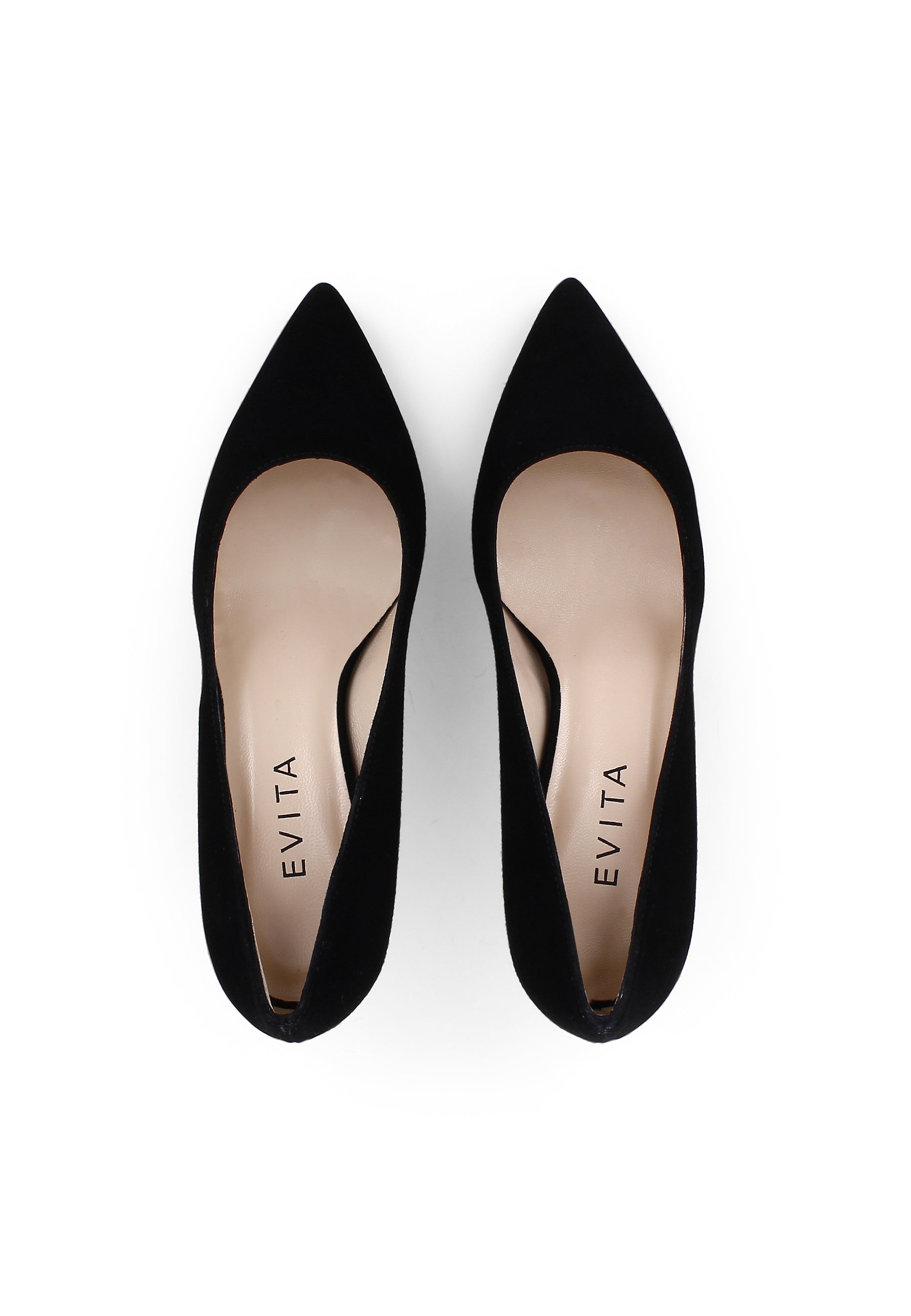 GIULIA Damen Pumps - Rauleder schwarz