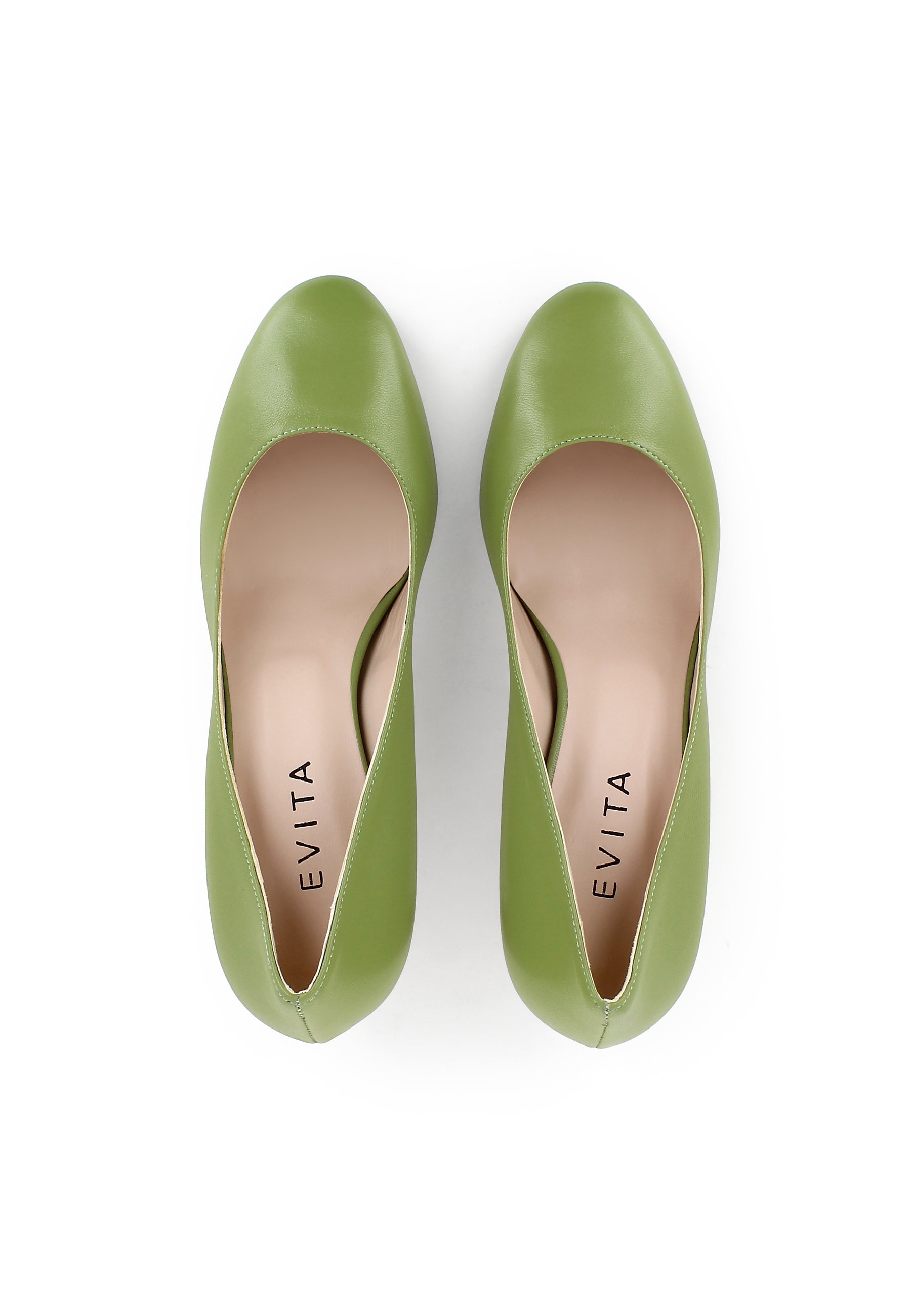 BIANCA Damen Pumps - Glattleder grün