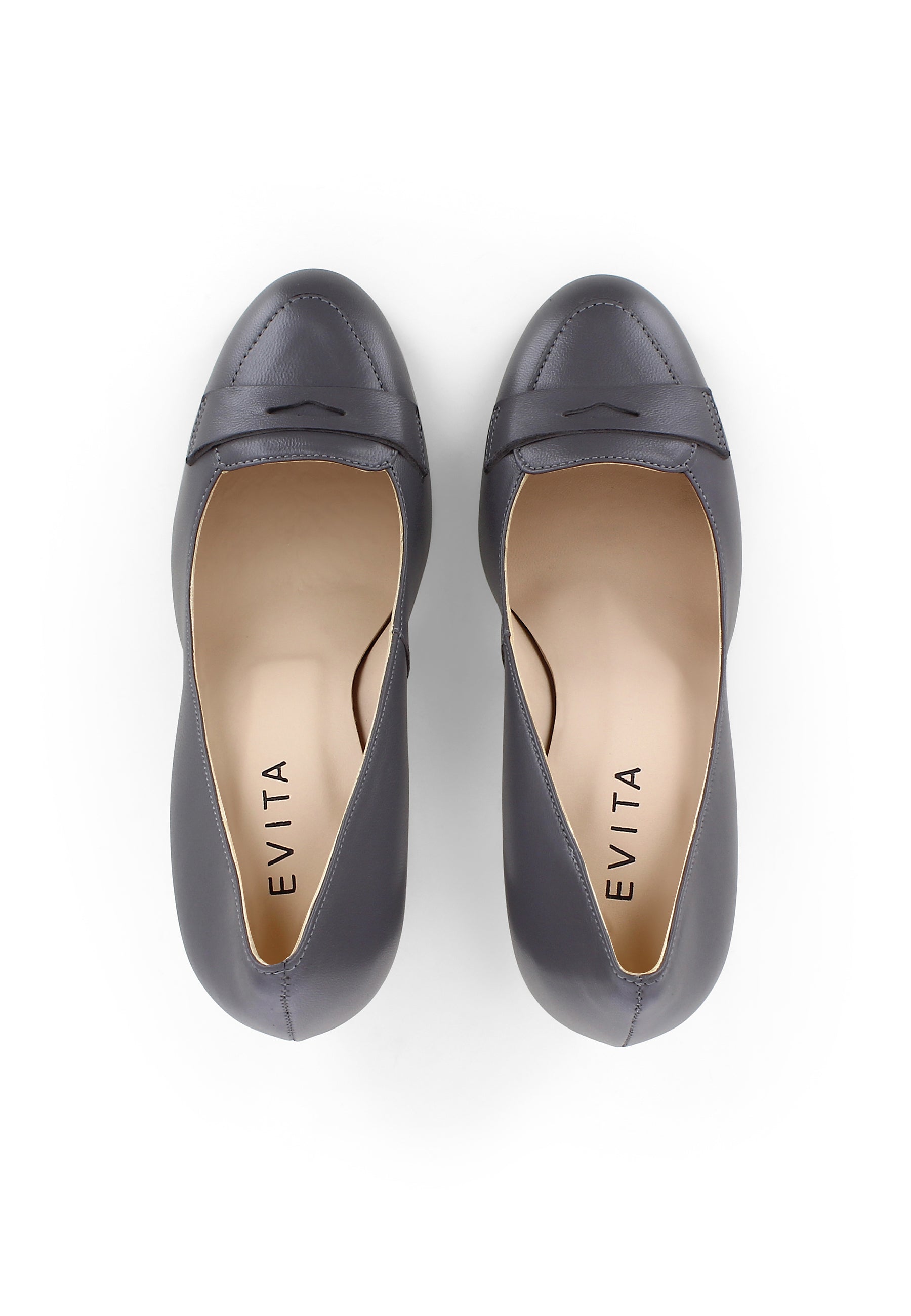 CRISTINA Damen Pumps - Glattleder taupe
