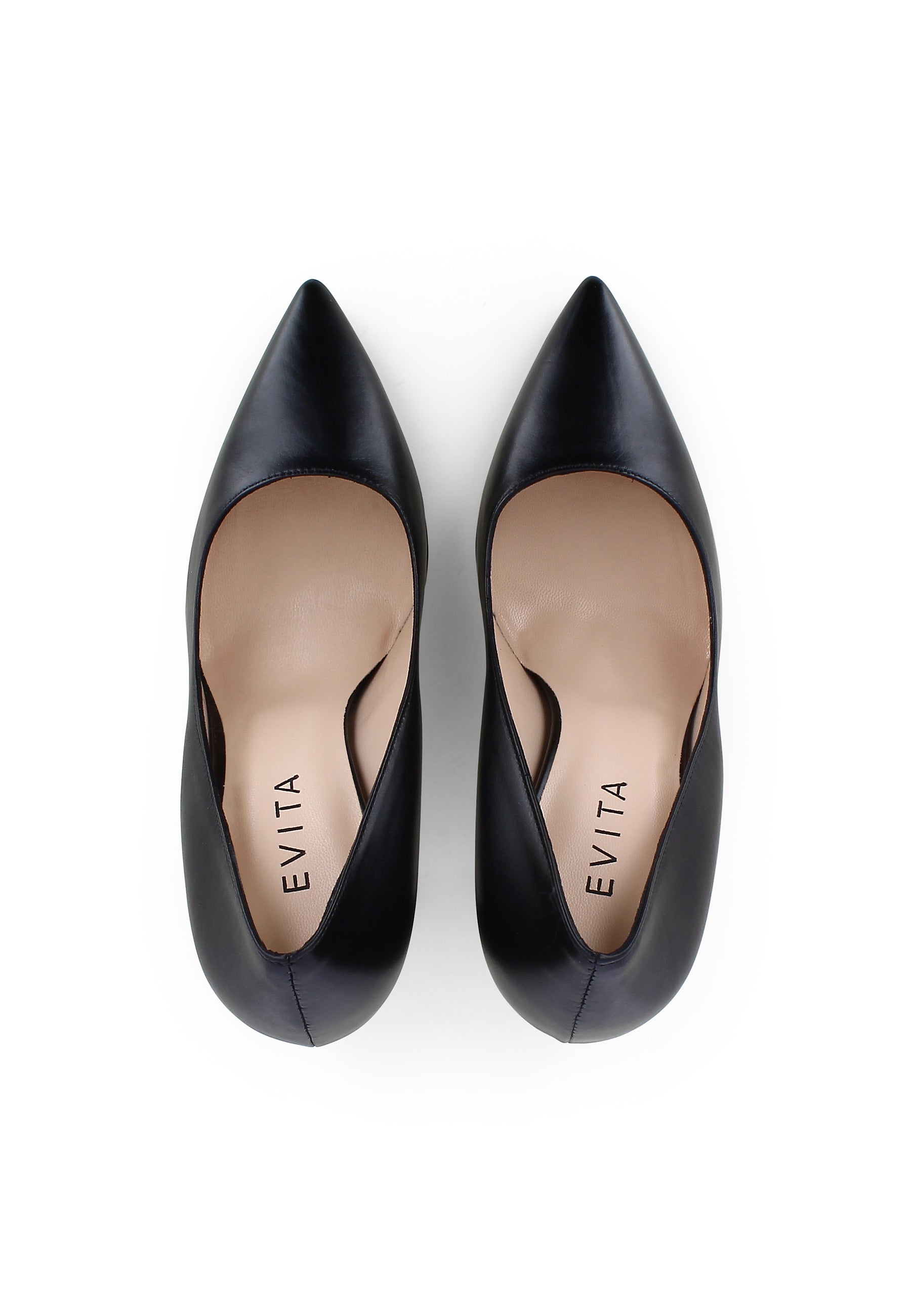 ALINA Damen Pumps - Glattleder Schwarz