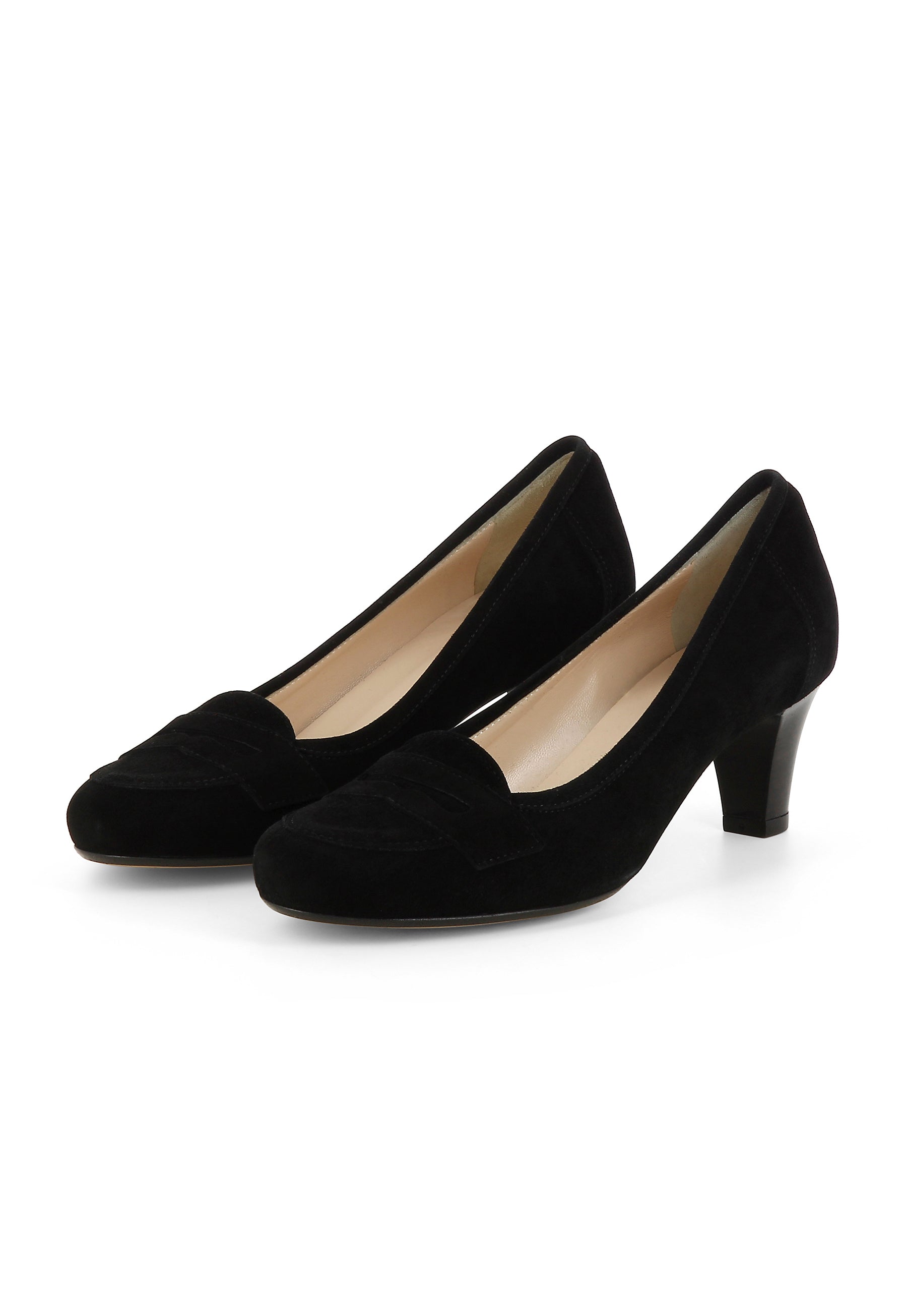 GIUSY Damen Pumps - Rauleder Schwarz