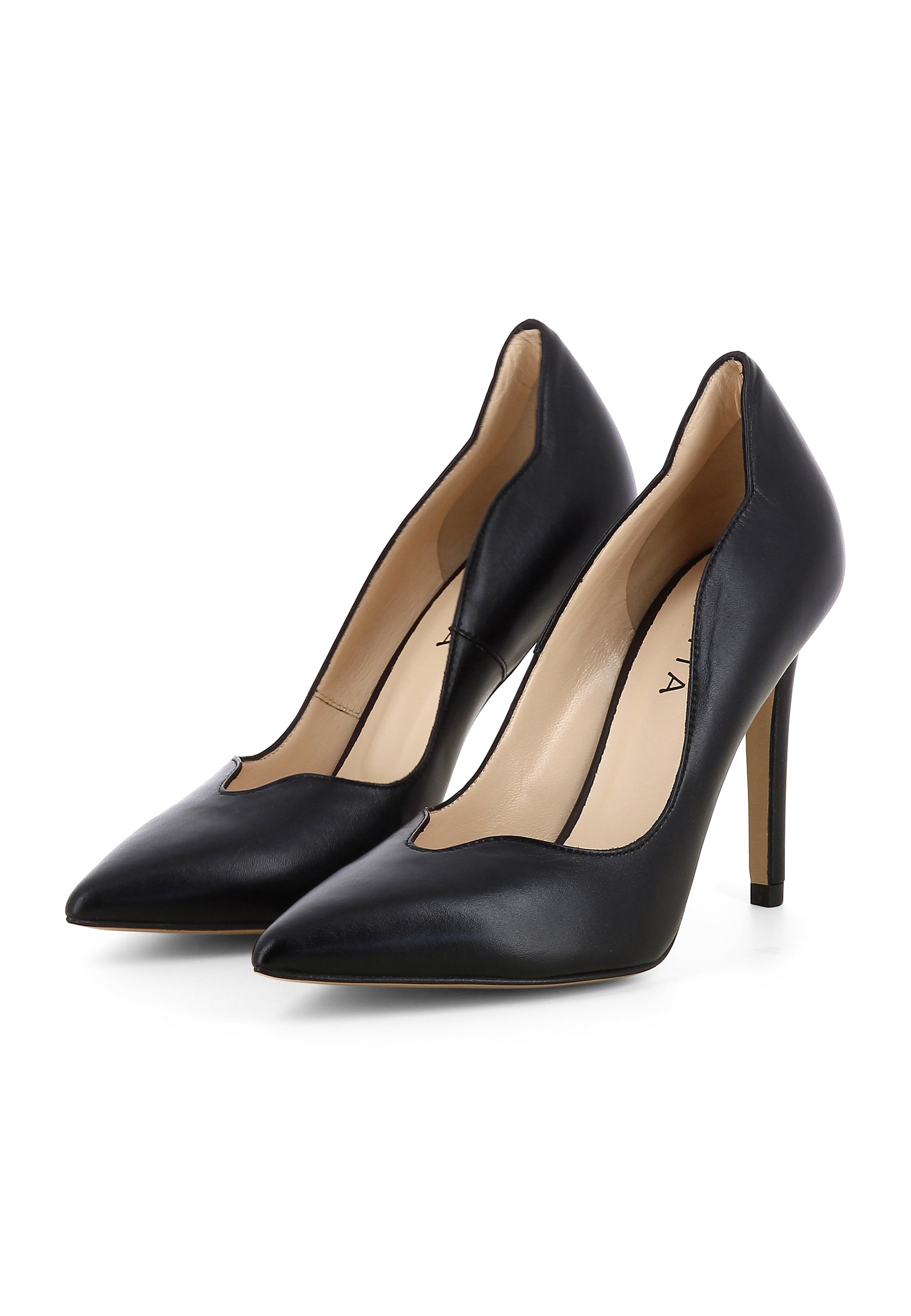 ALINA Damen Pumps - Glattleder schwarz