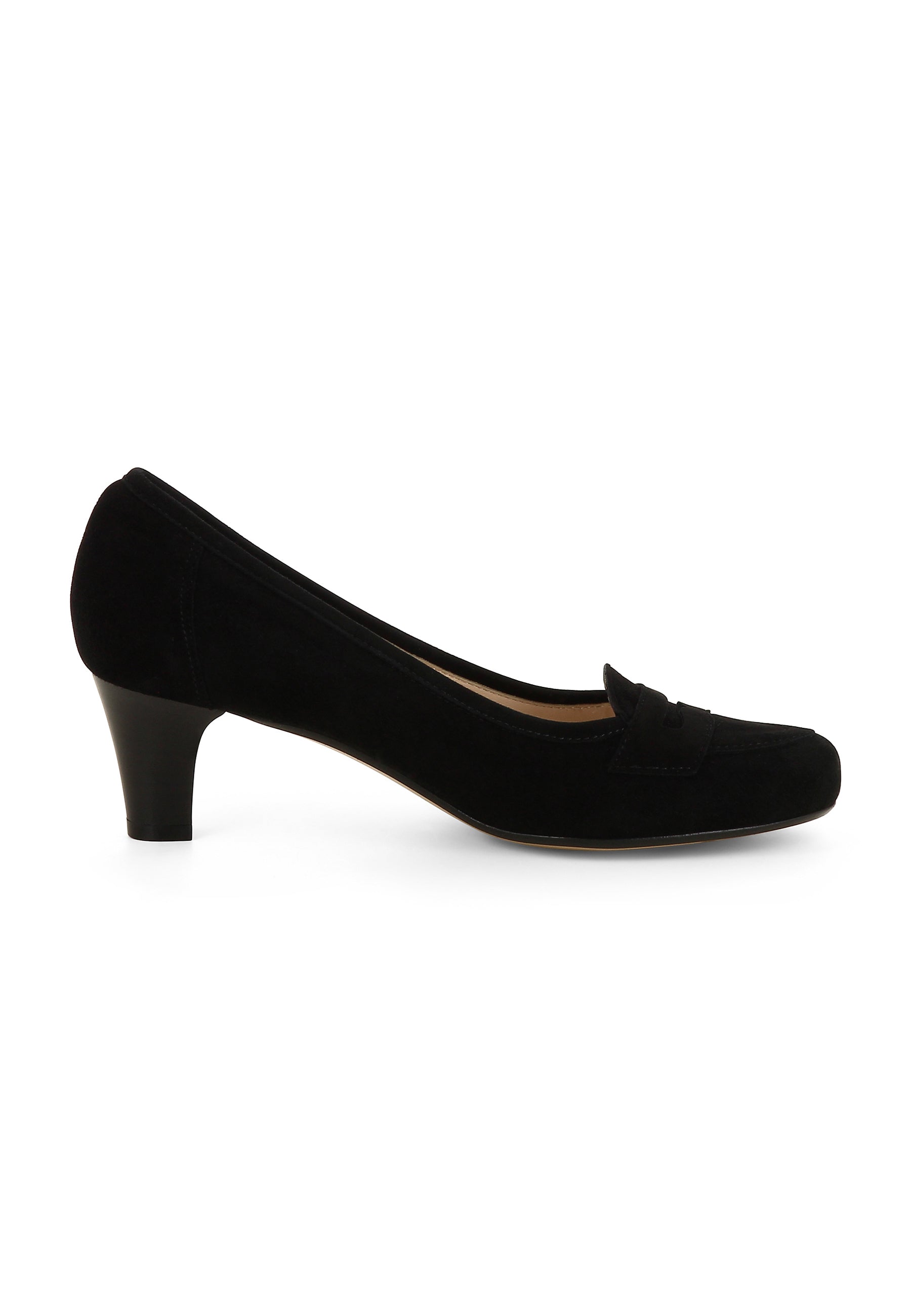 GIUSY Damen Pumps - Rauleder Schwarz