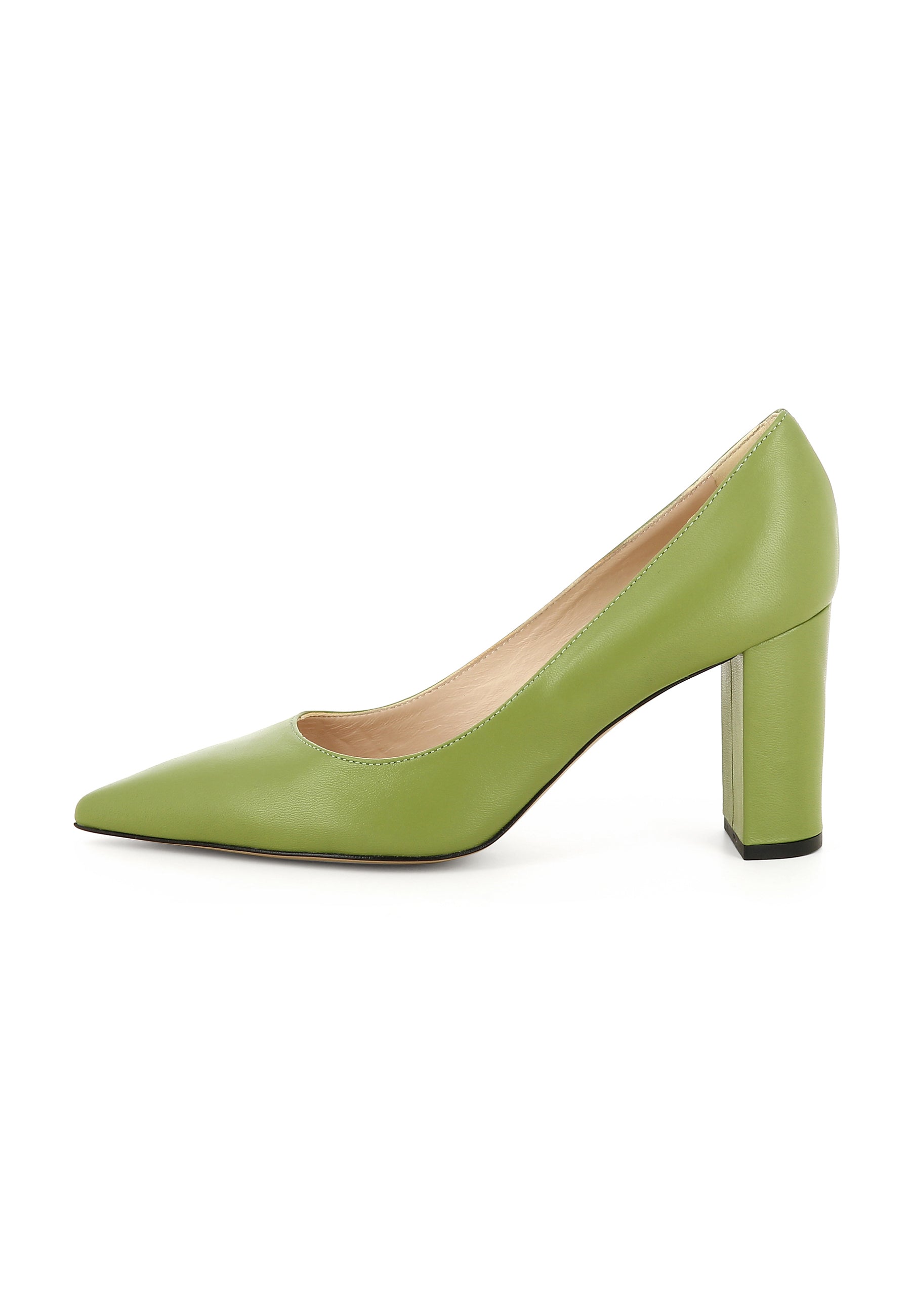 JESSICA Damen Pumps - Glattleder grün