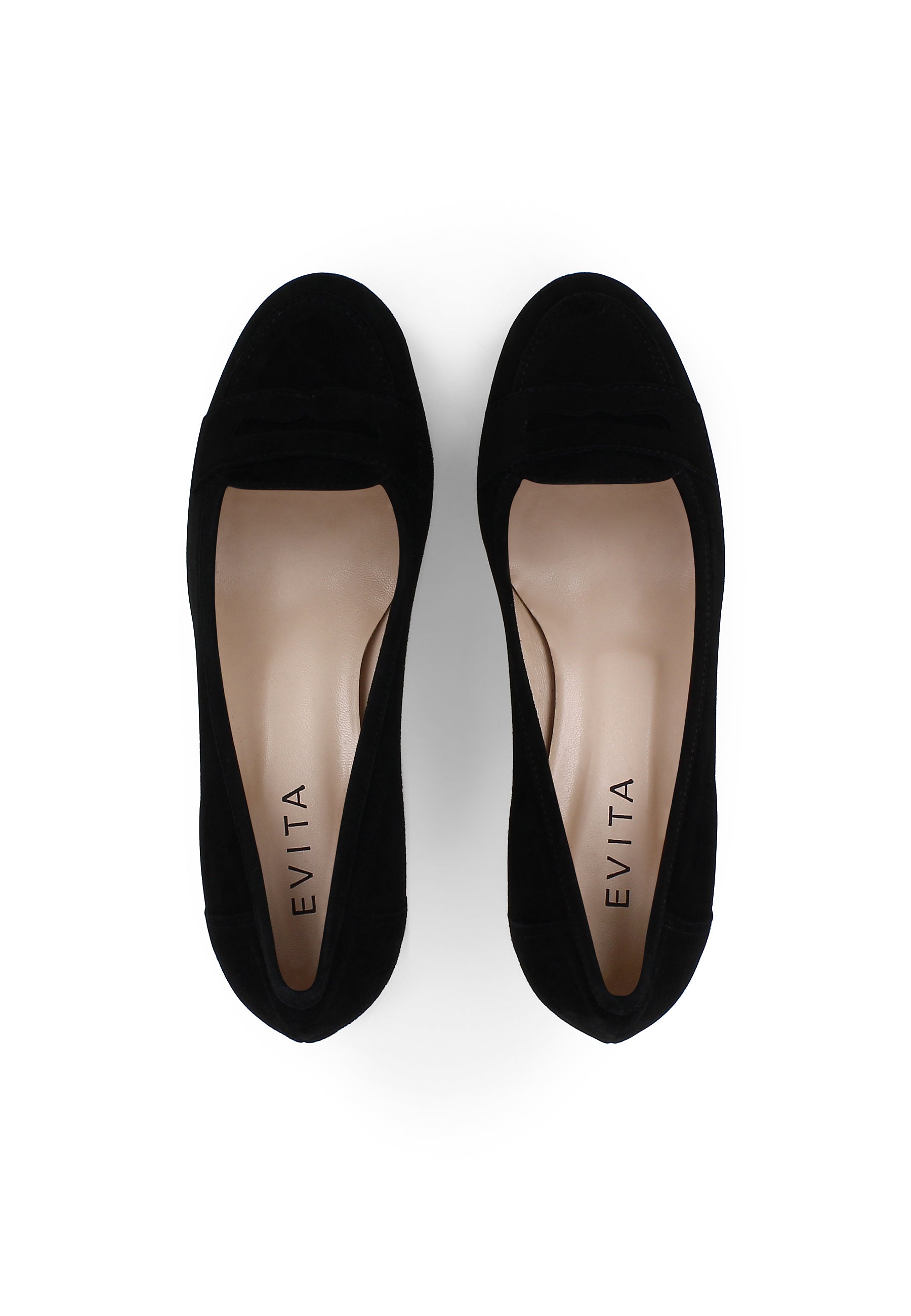 GIUSY Damen Pumps - Rauleder Schwarz