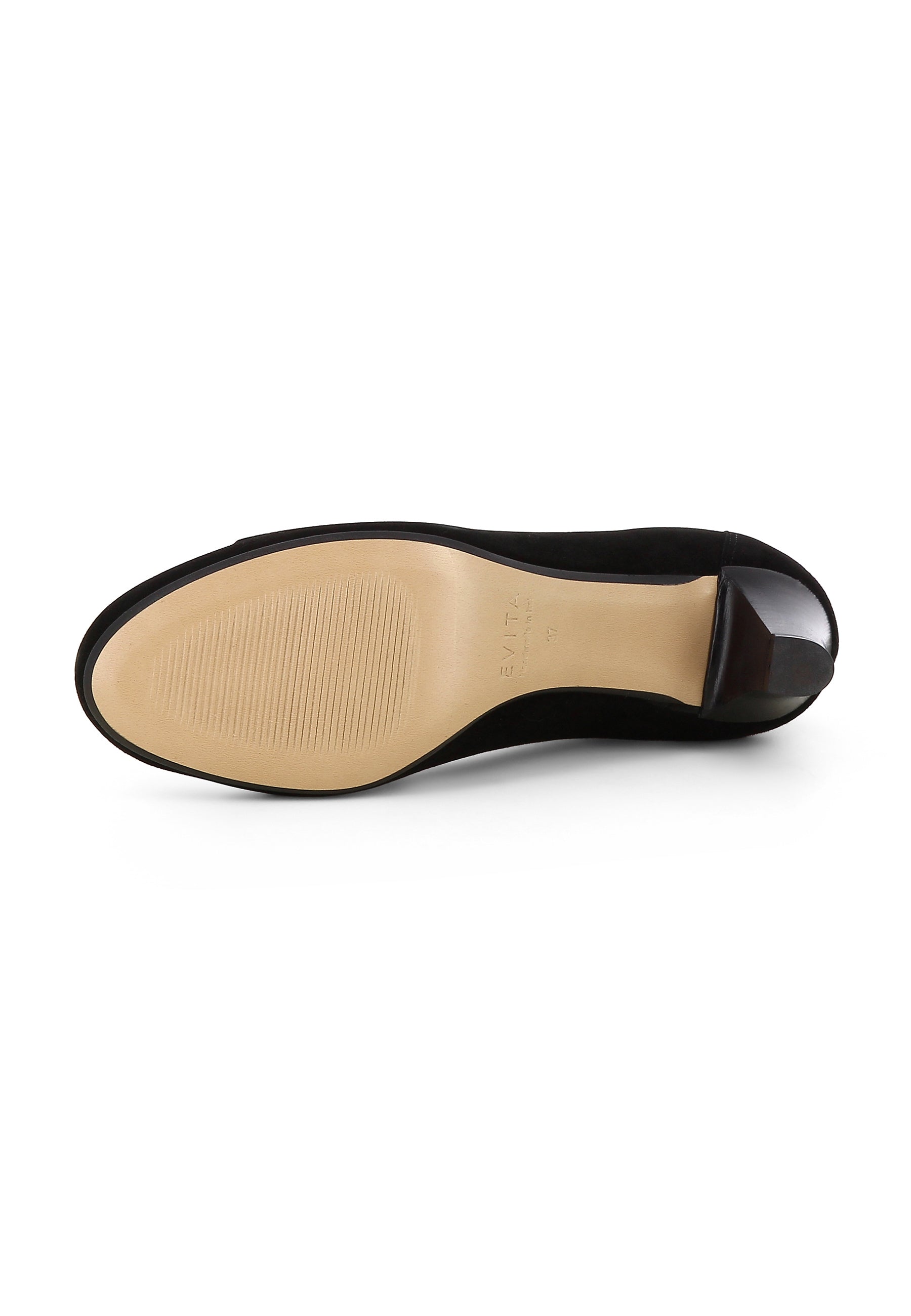 GIUSY Damen Pumps - Rauleder schwarz