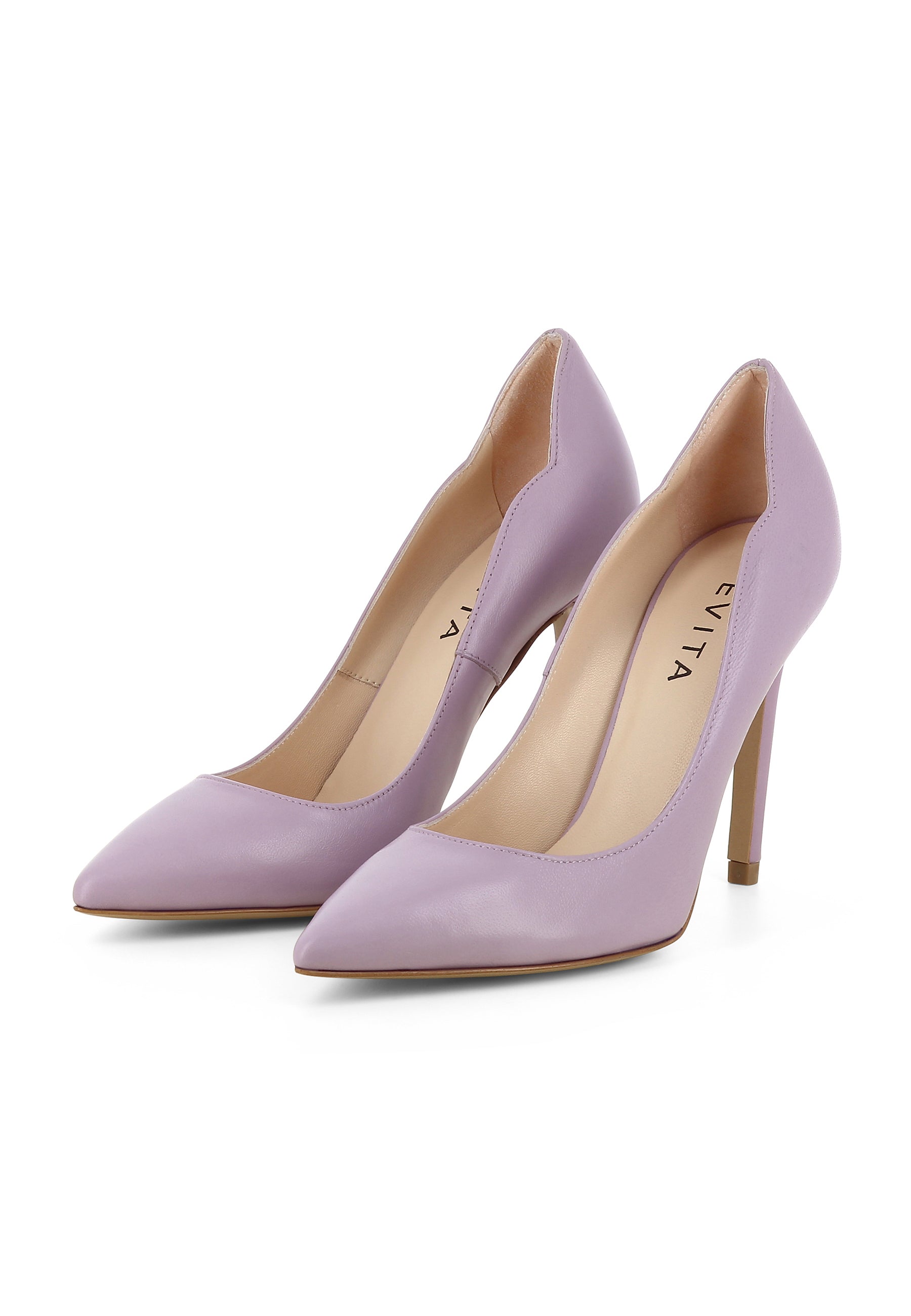ALINA women's pumps - smooth leather lilac