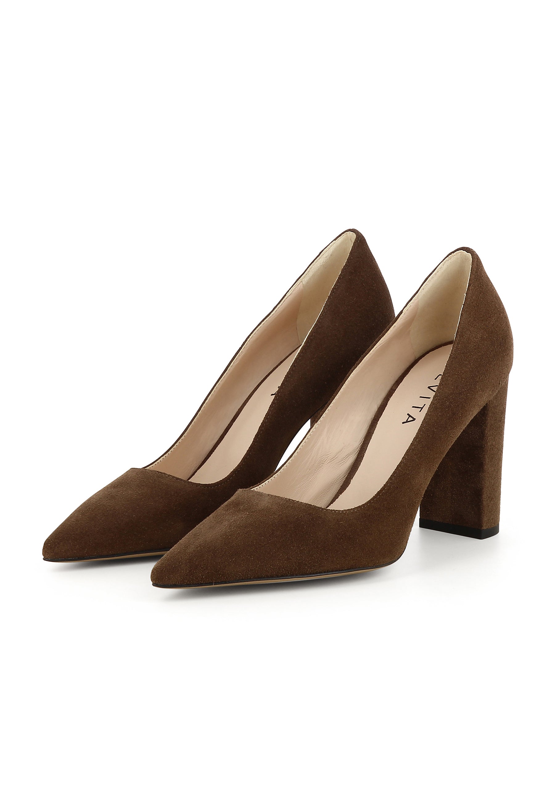 NATALIA Damen Pumps - Rauleder braun