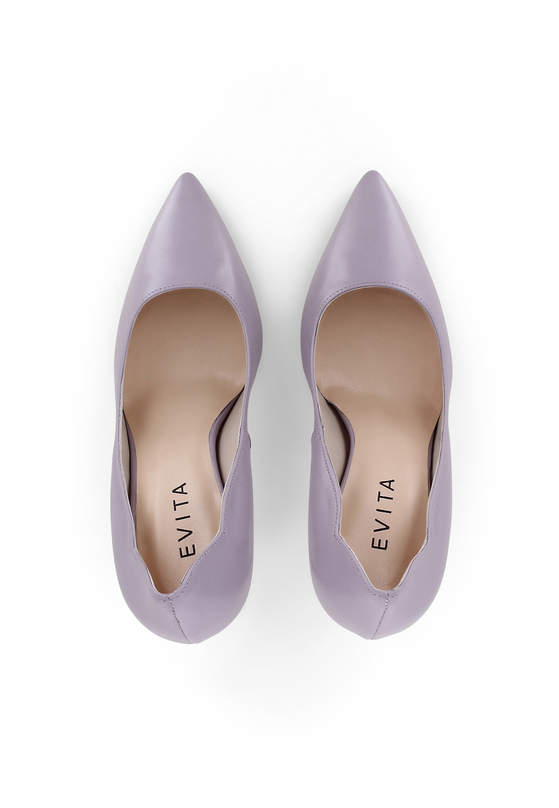 ALINA women's pumps - smooth leather lilac