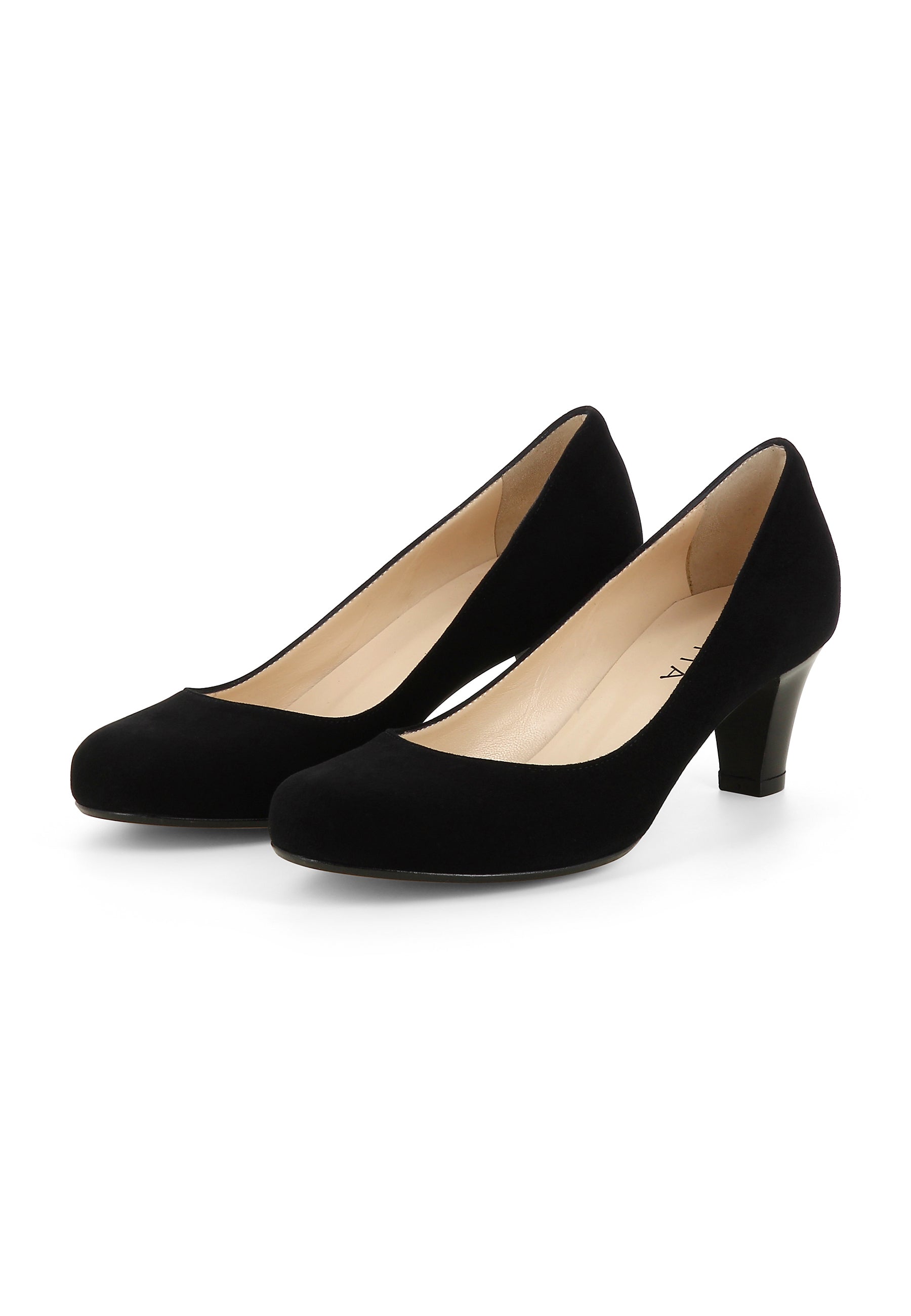 GIUSY Damen Pumps - Rauleder schwarz