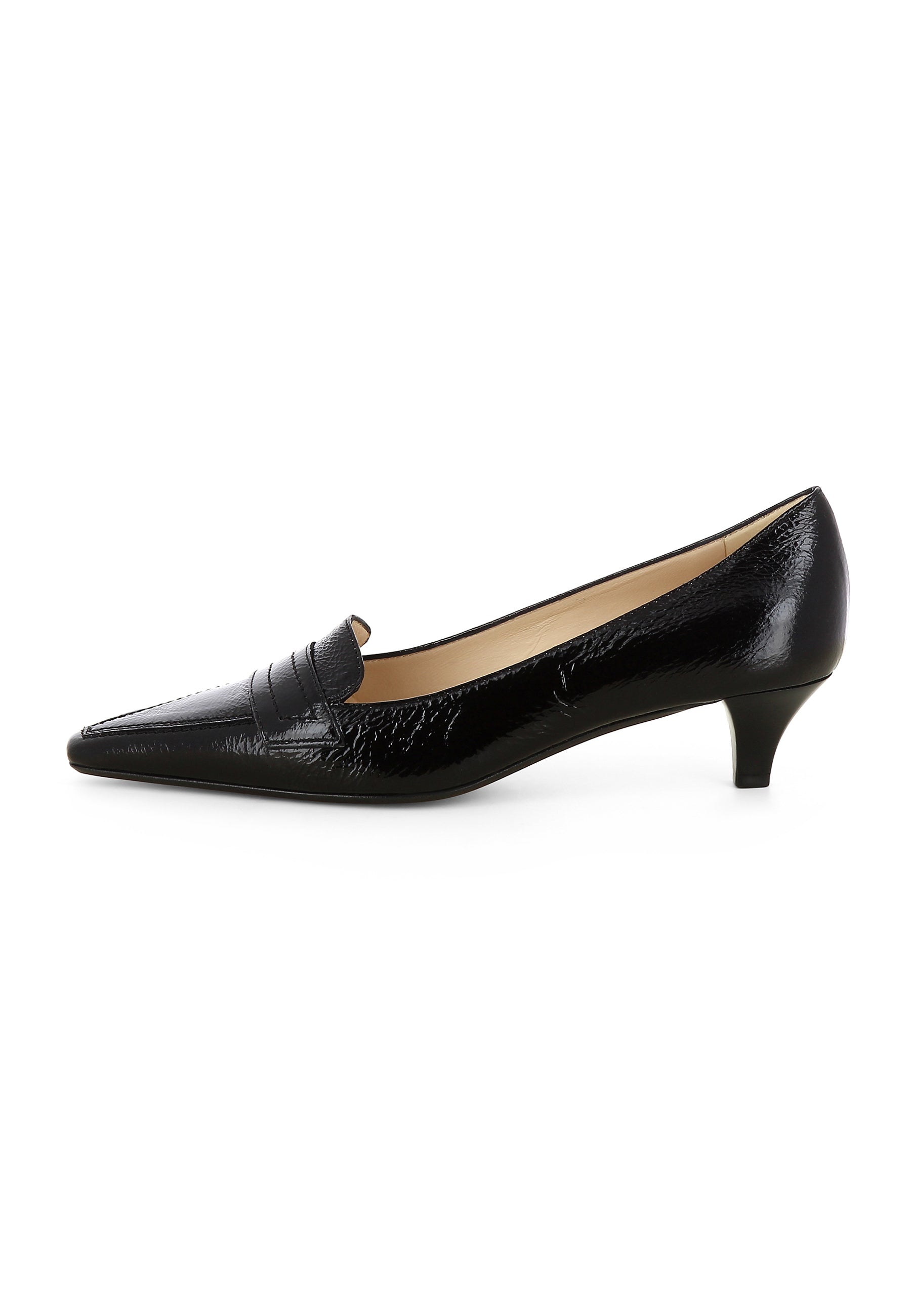 LIA Damen Pumps - Lackleder Mit Prägung schwarz
