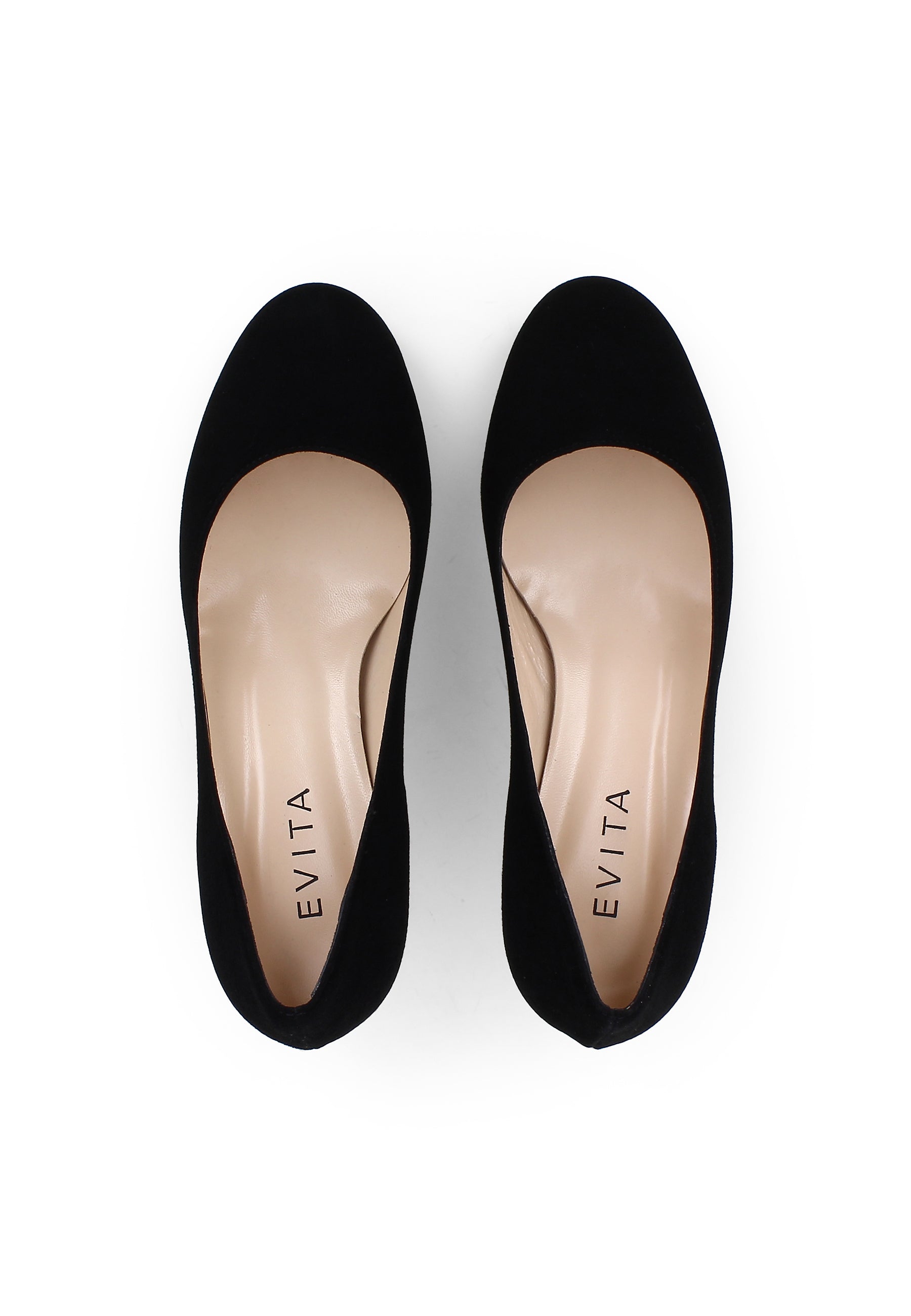 GIUSY Damen Pumps - Rauleder schwarz