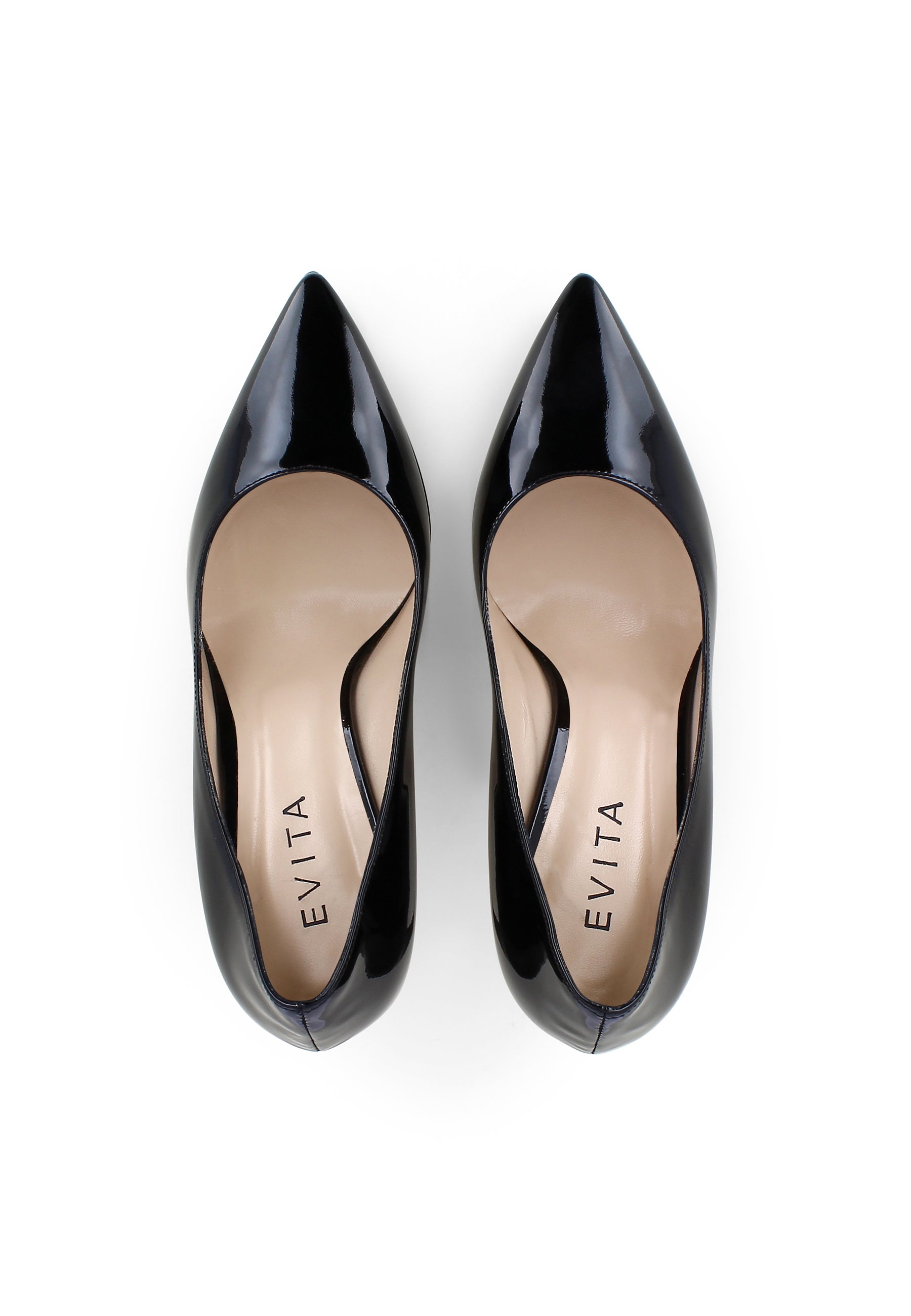 ARIA Damen Pumps - Lackleder Schwarz