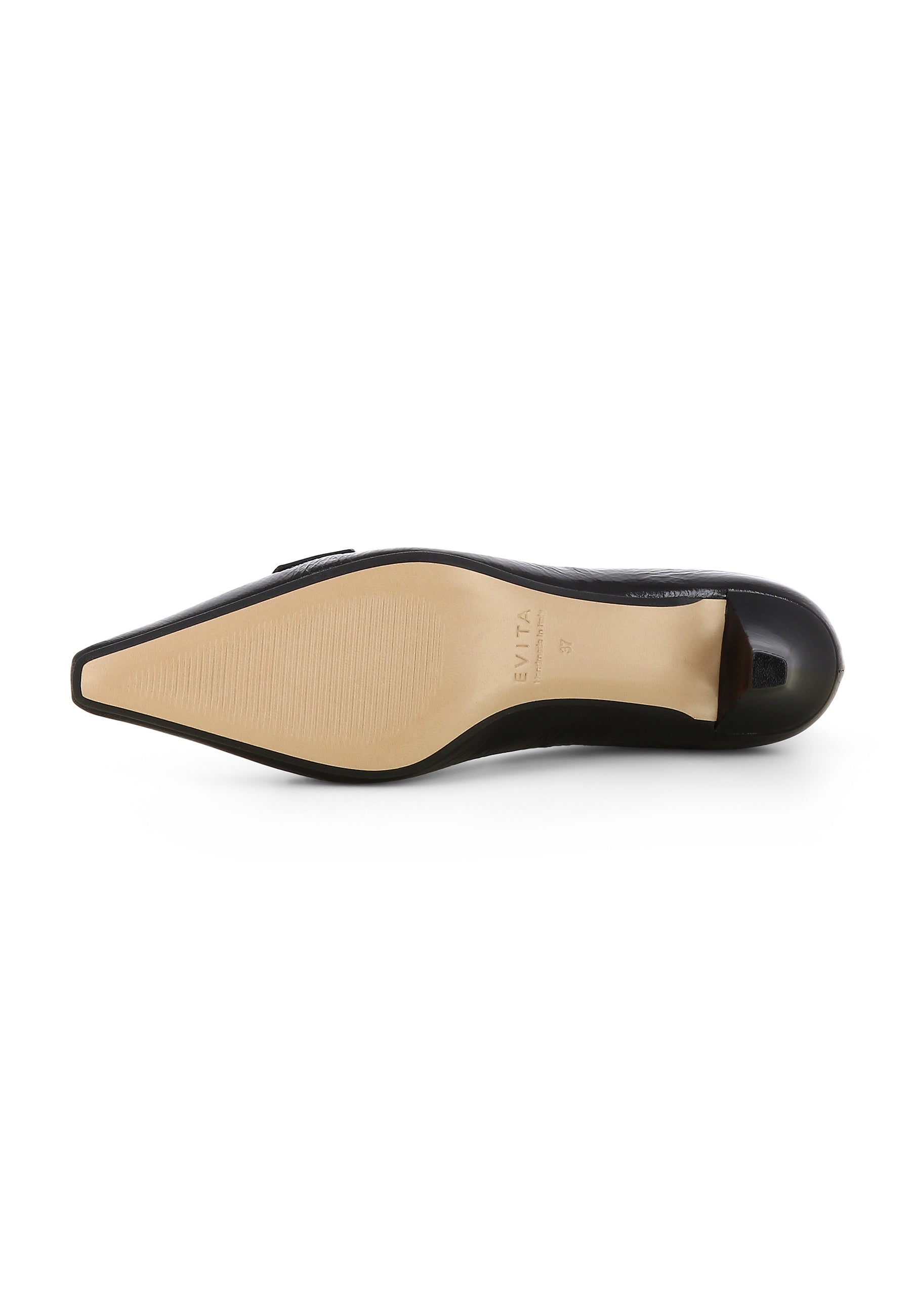 LIA Damen Pumps - Lackleder Mit Prägung schwarz