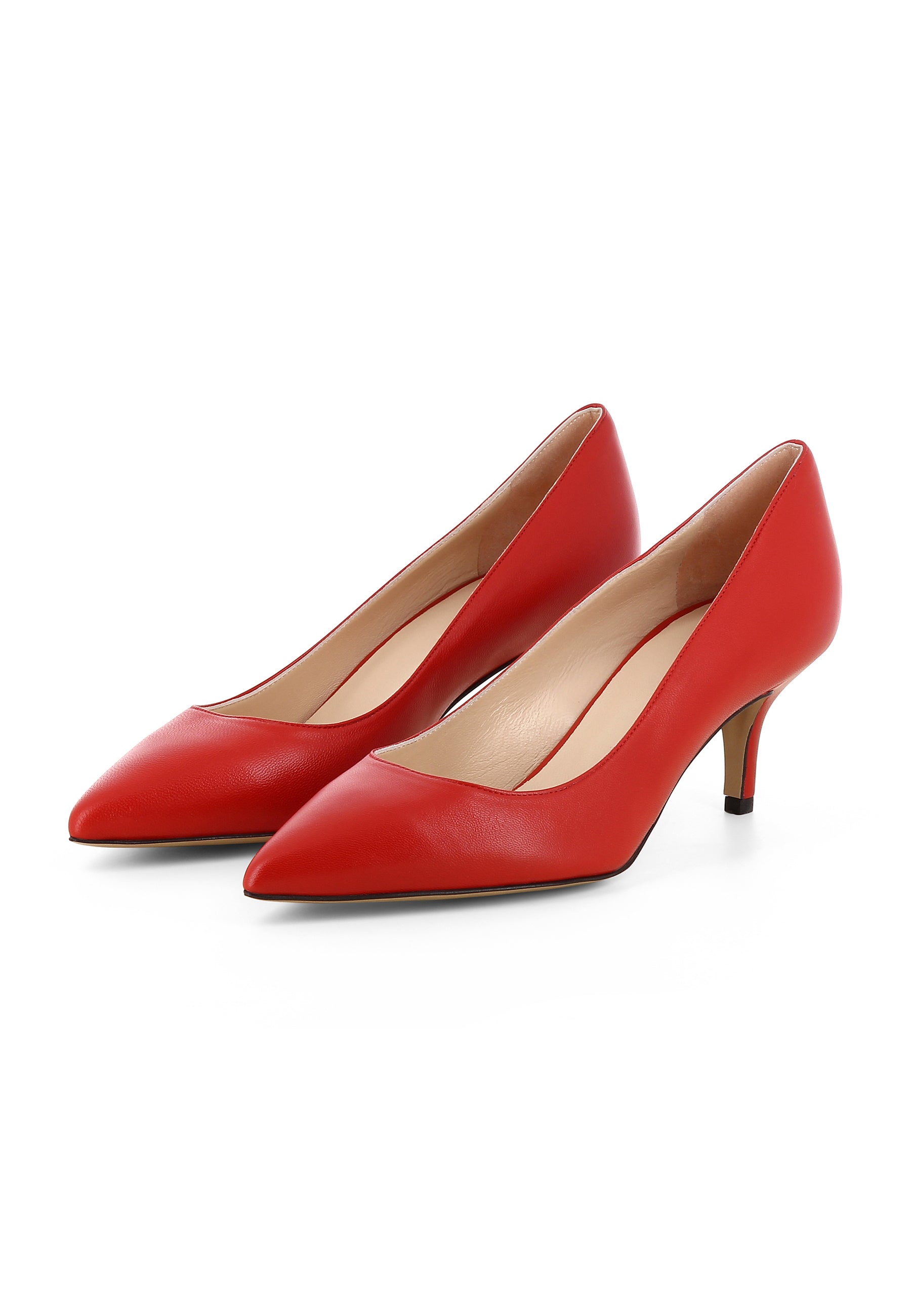 GIULIA Damen Pumps - Glattleder rot