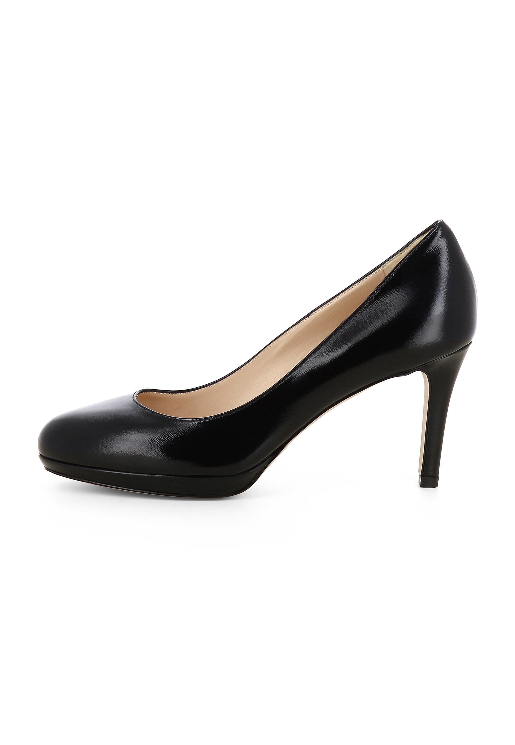 BIANCA women's pumps - black crumpled patent leather