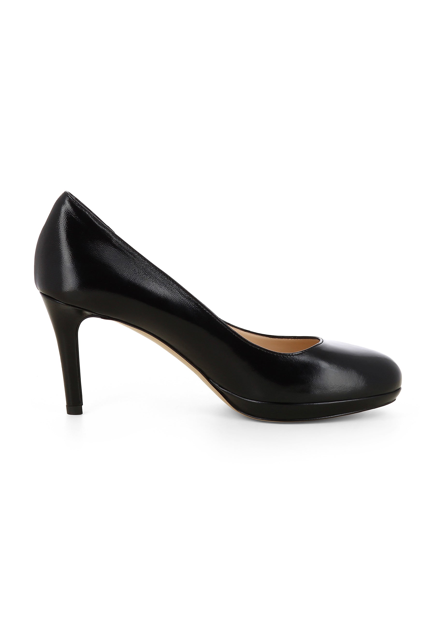 BIANCA women's pumps - black crumpled patent leather