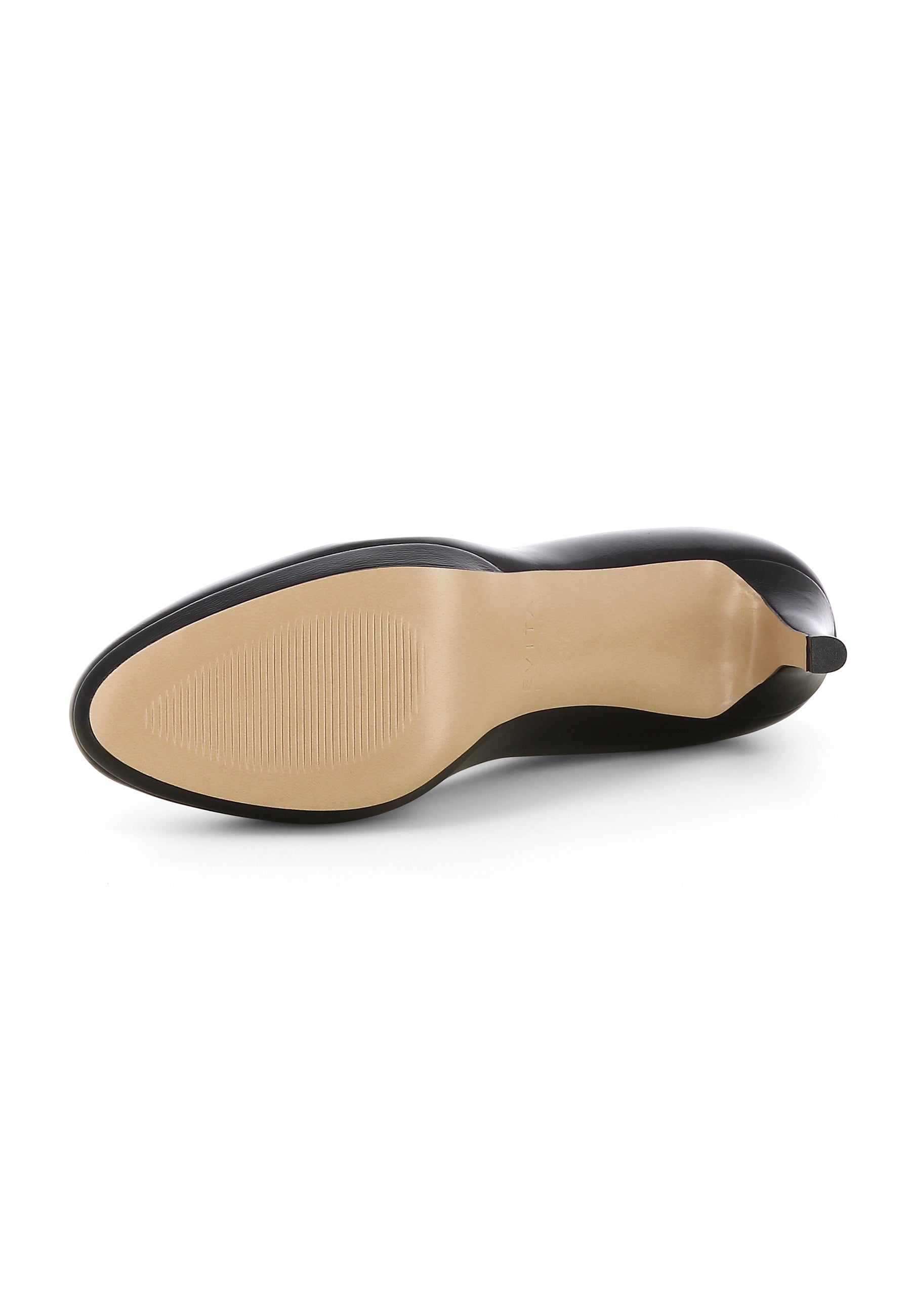BIANCA women's pumps - black crumpled patent leather