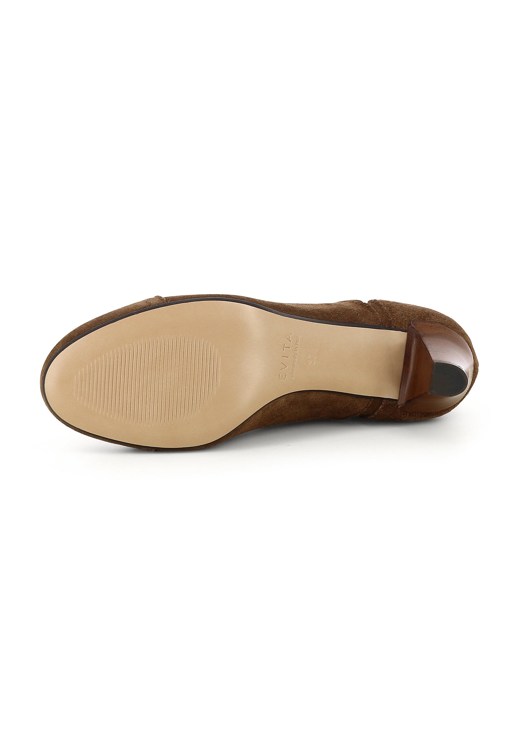 GIUSY Damen Schnürpumps - Rauleder Braun