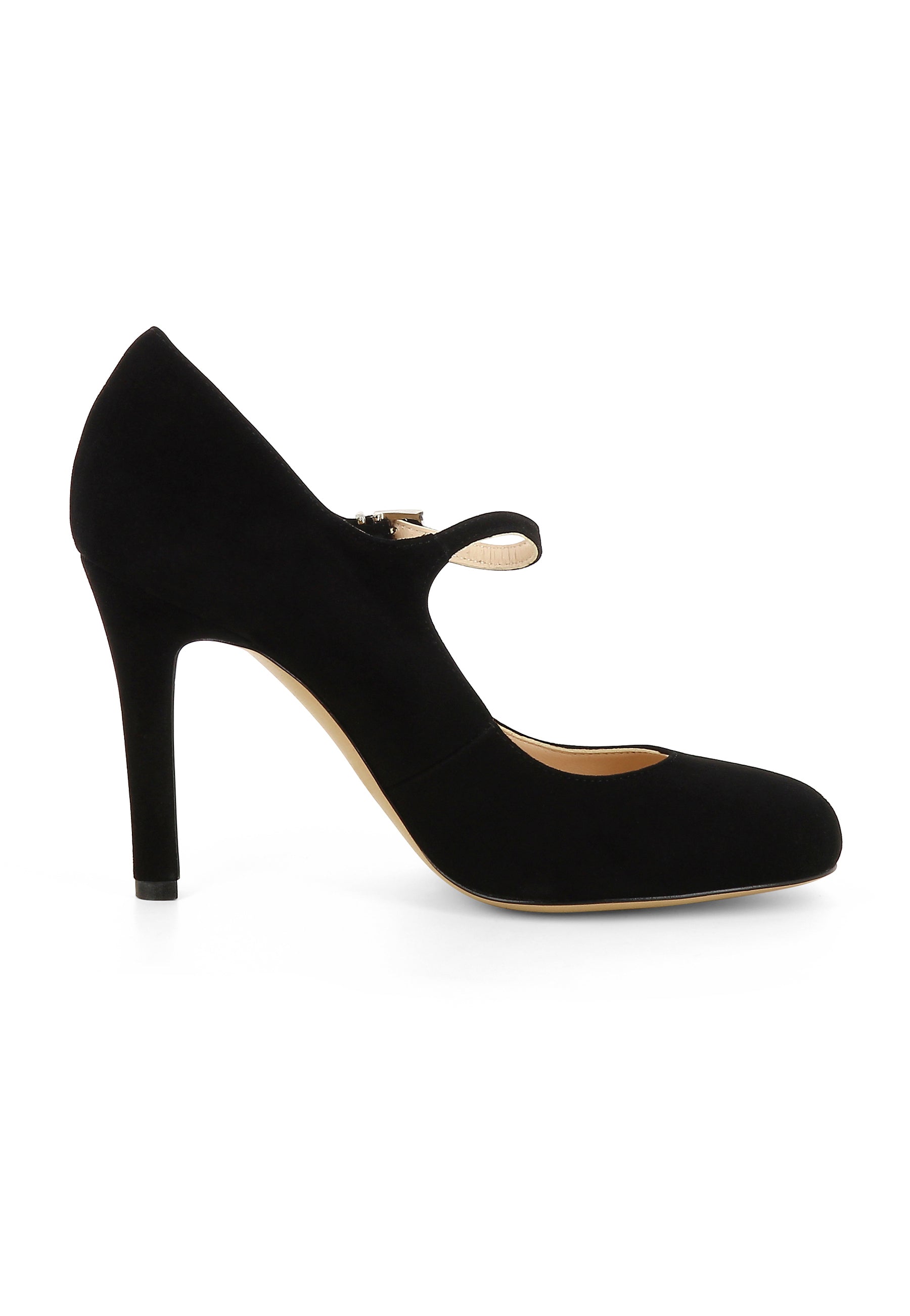CRISTINA Damen Pumps - Rauleder Schwarz