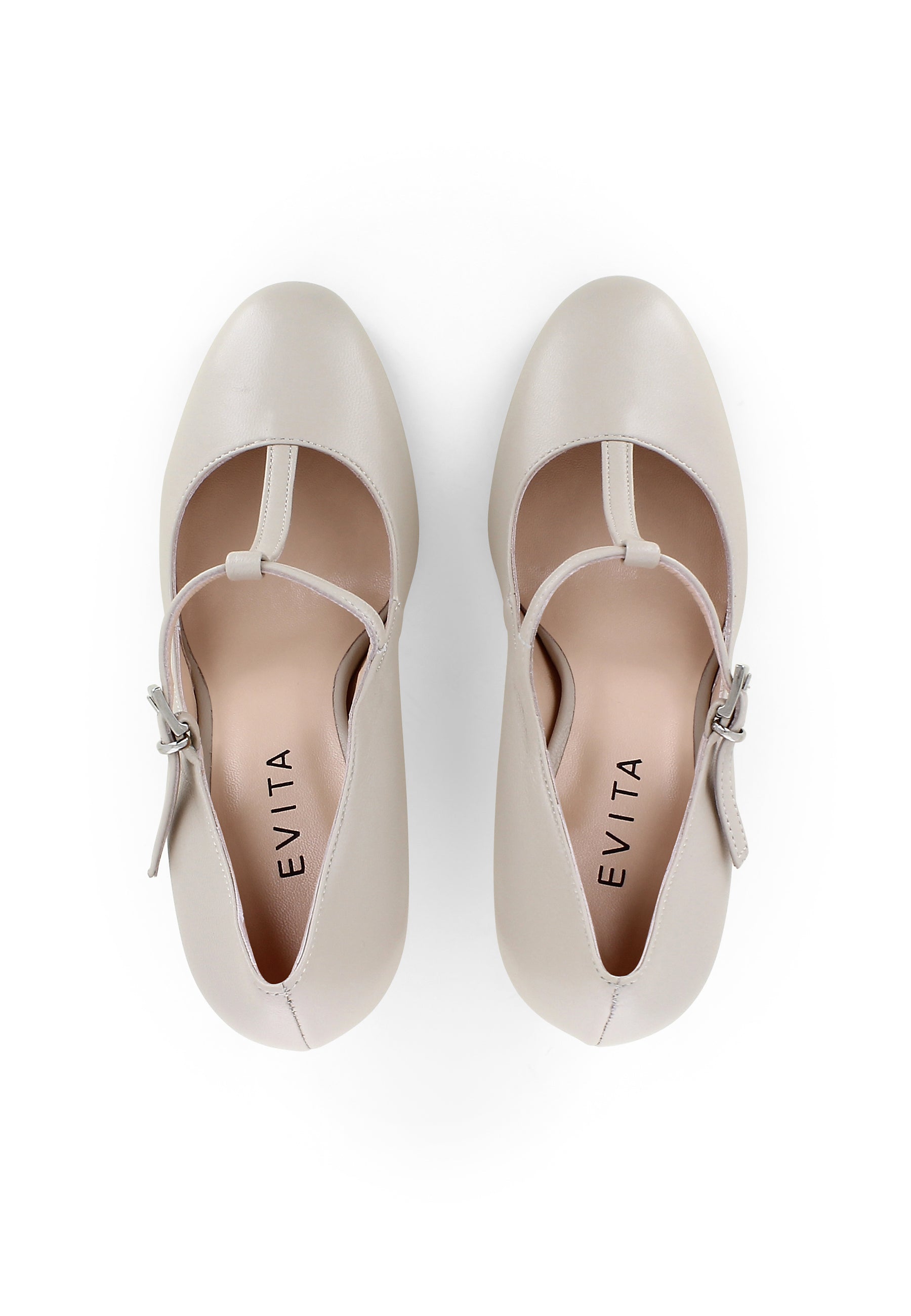 CRISTINA women's pumps - smooth leather beige