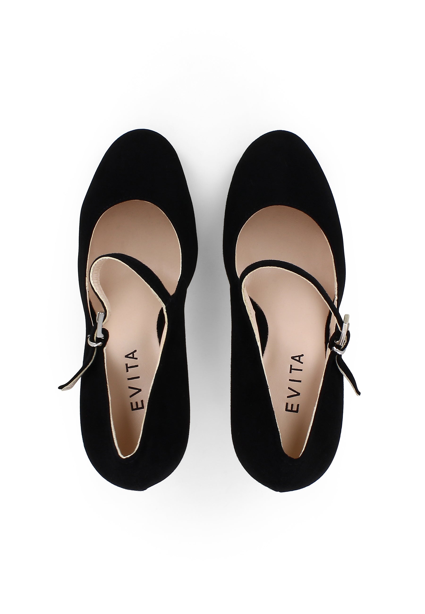 CRISTINA Damen Pumps - Rauleder schwarz
