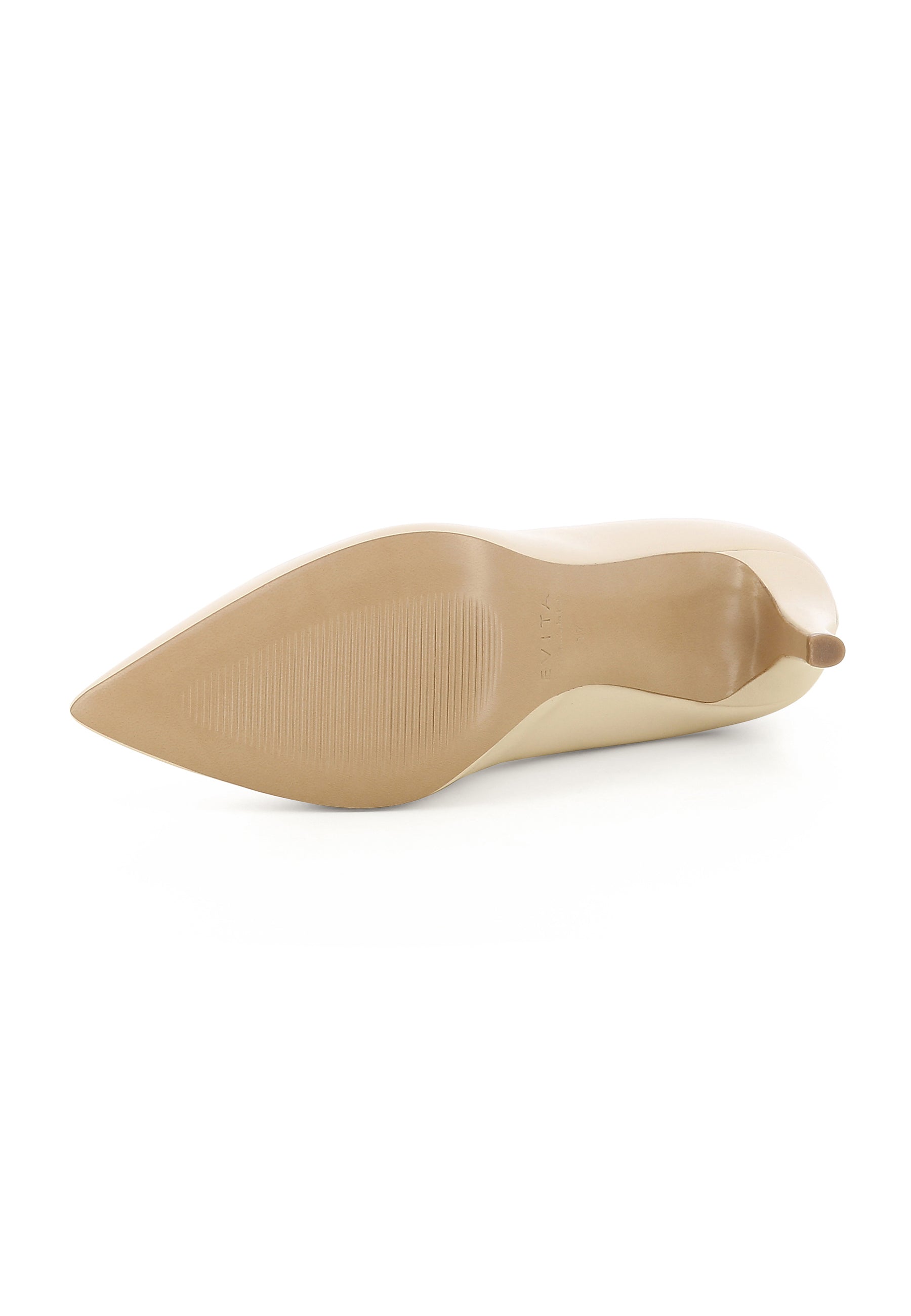 ARIA women's pumps - crumpled patent leather beige