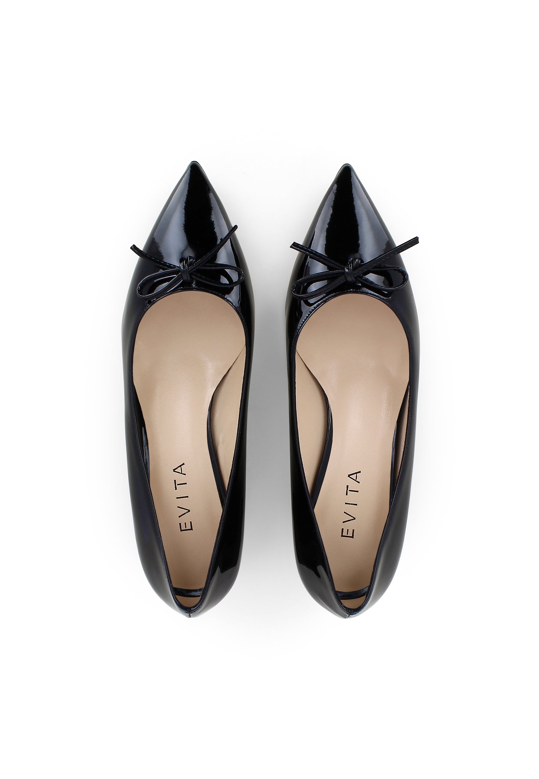 FRANCA Damen Flats  -  Lackleder schwarz