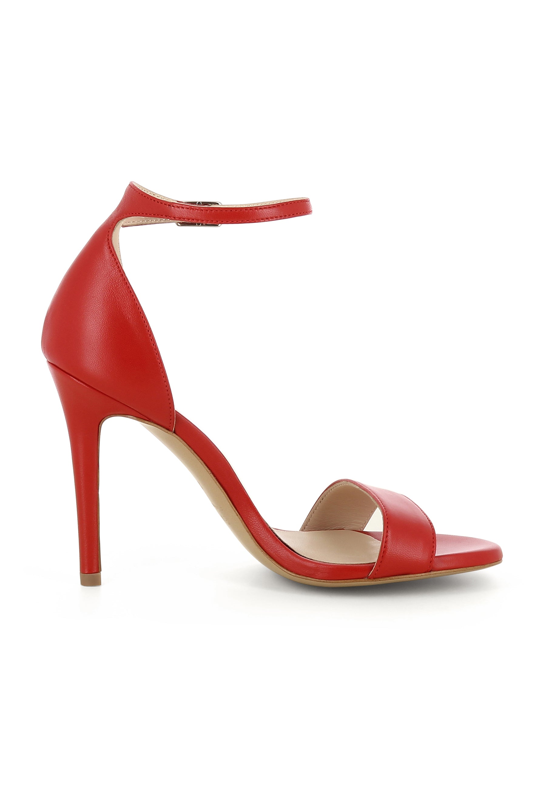 EVA women's sandals - smooth leather red