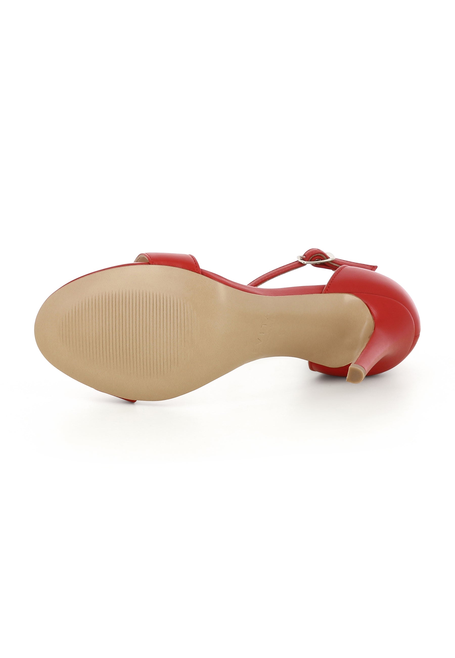 EVA women's sandals - smooth leather red