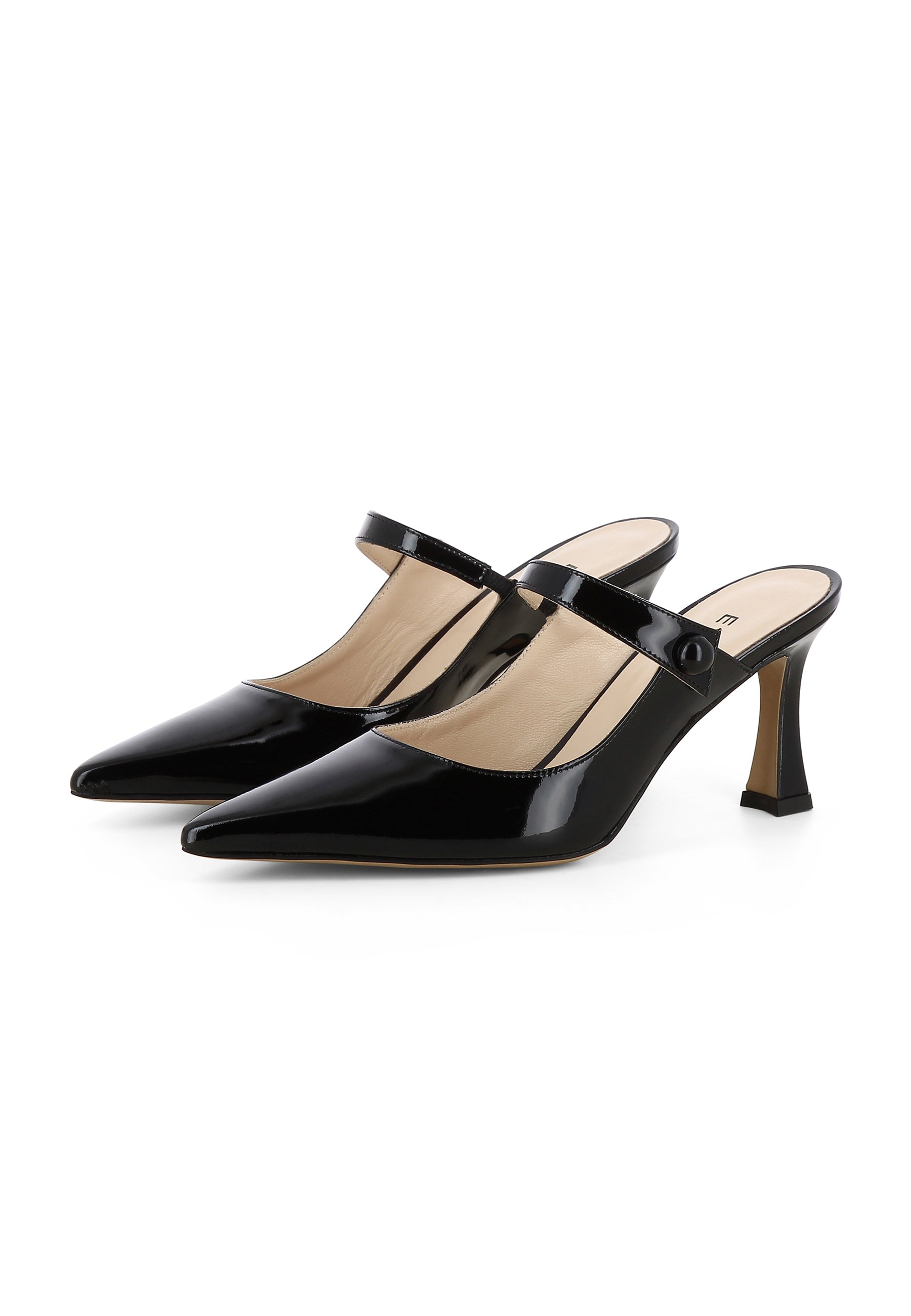 PENELOPE Damen Pantolette - Lackleder Schwarz
